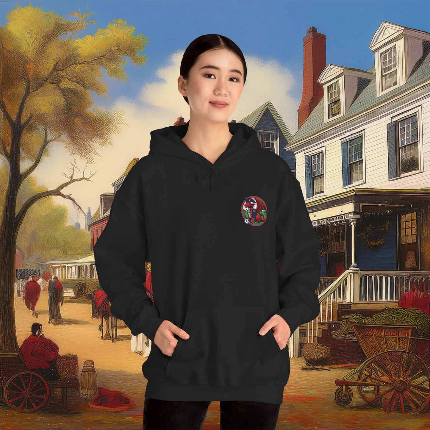 Revolutionary Red Dragons Front & Back Logo Hoodie