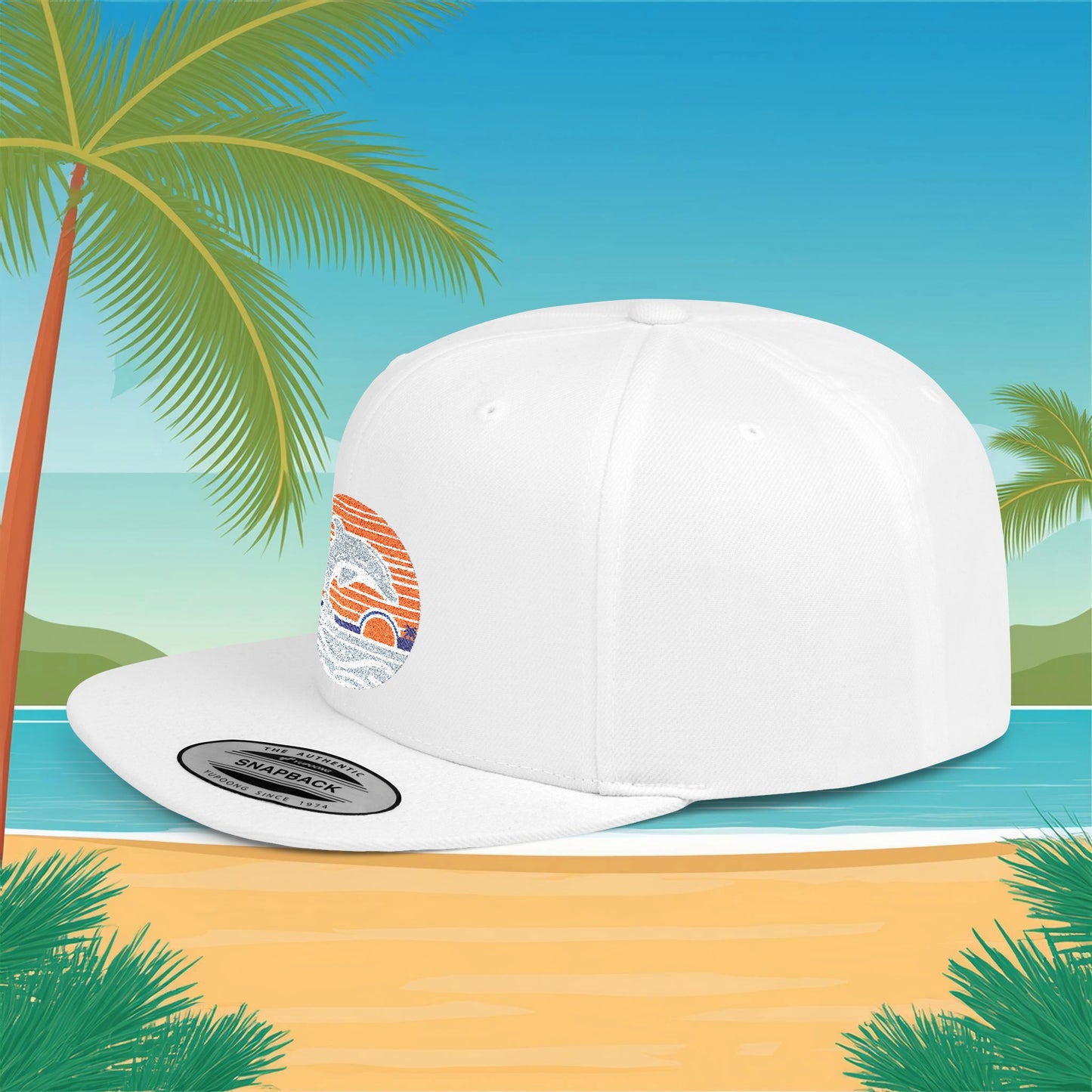 Miami Logo Flat Bill Snapback
