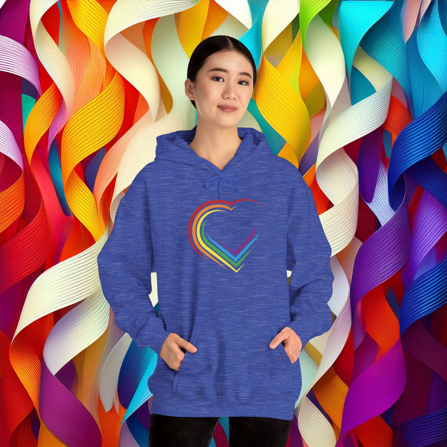 Rainbow Heart Unisex Hoodie