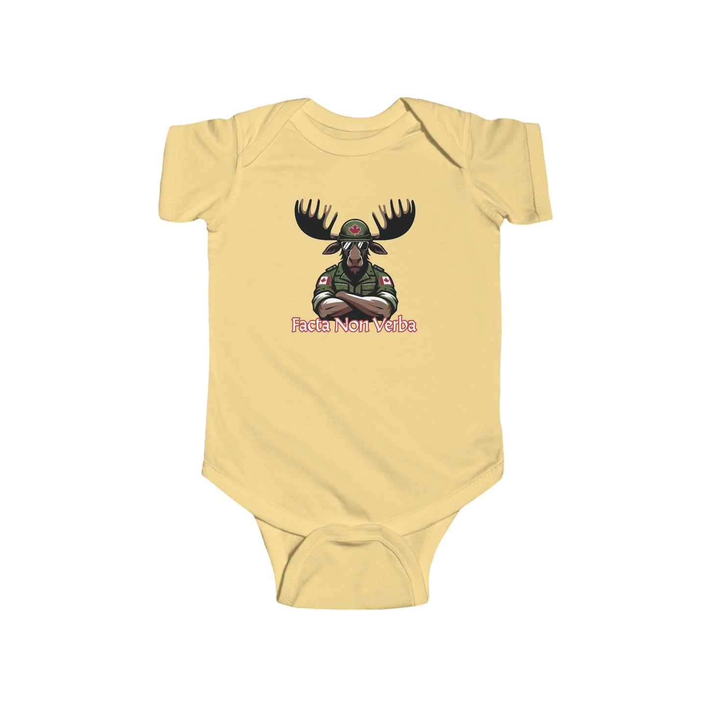 Canadian Moose "Facta Non Verba" Infant Bodysuit