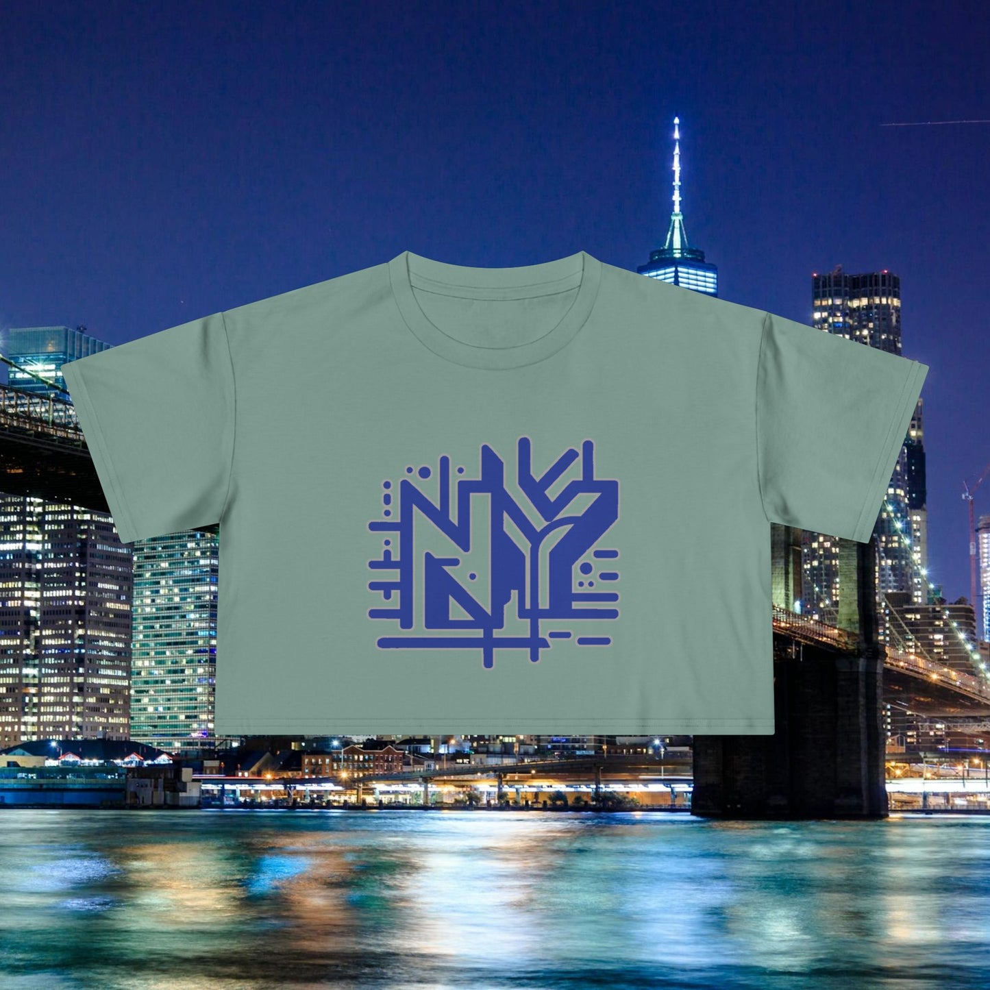 NY Subway Grafitti Women's Crop Tee