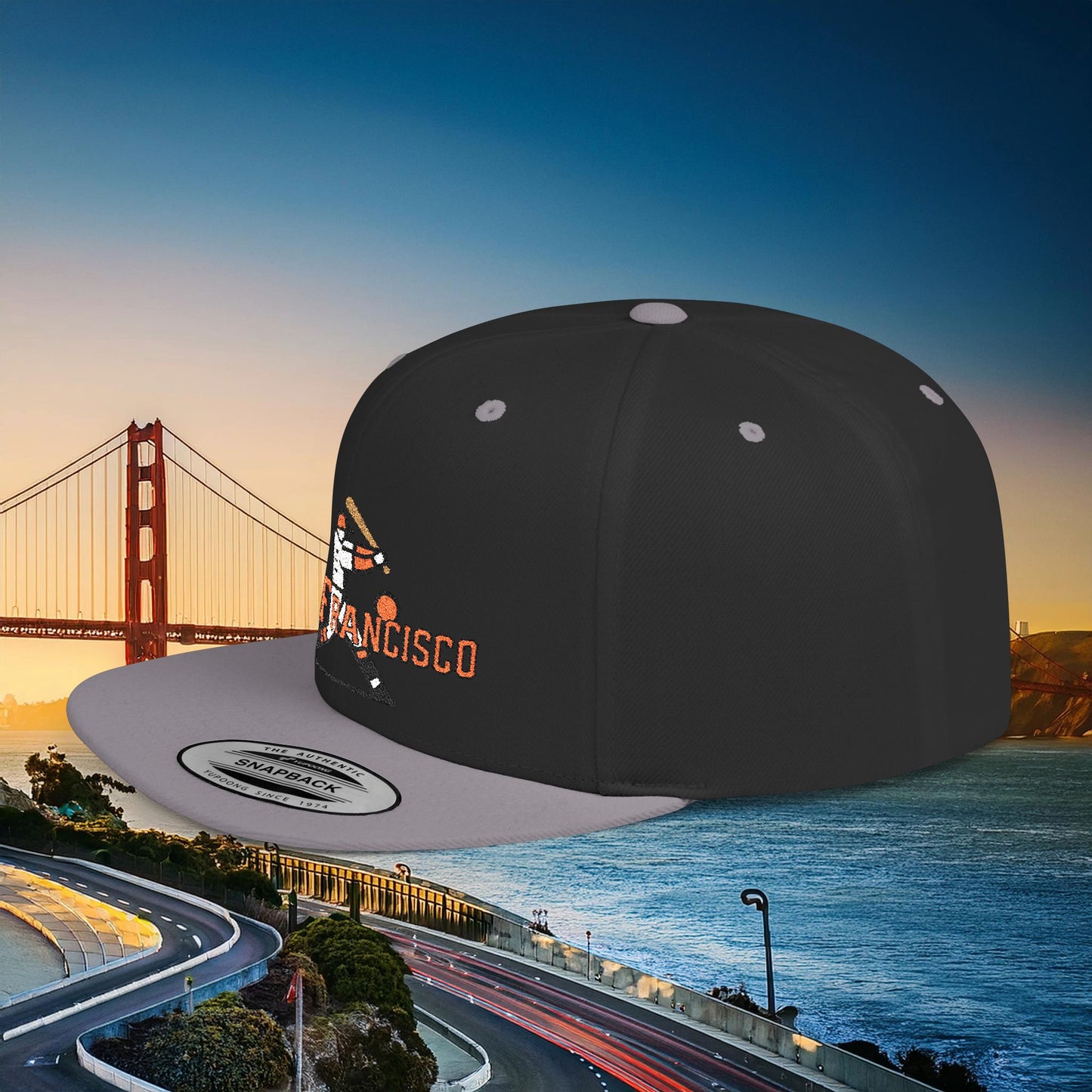 San Francisco Baseball Player Flat Bill Snapback