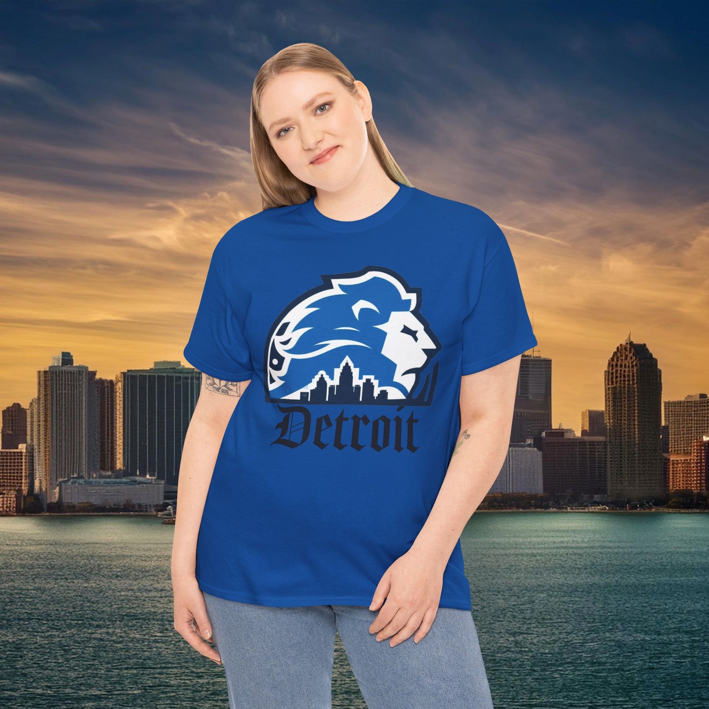 Detroit Football Skyline Tee