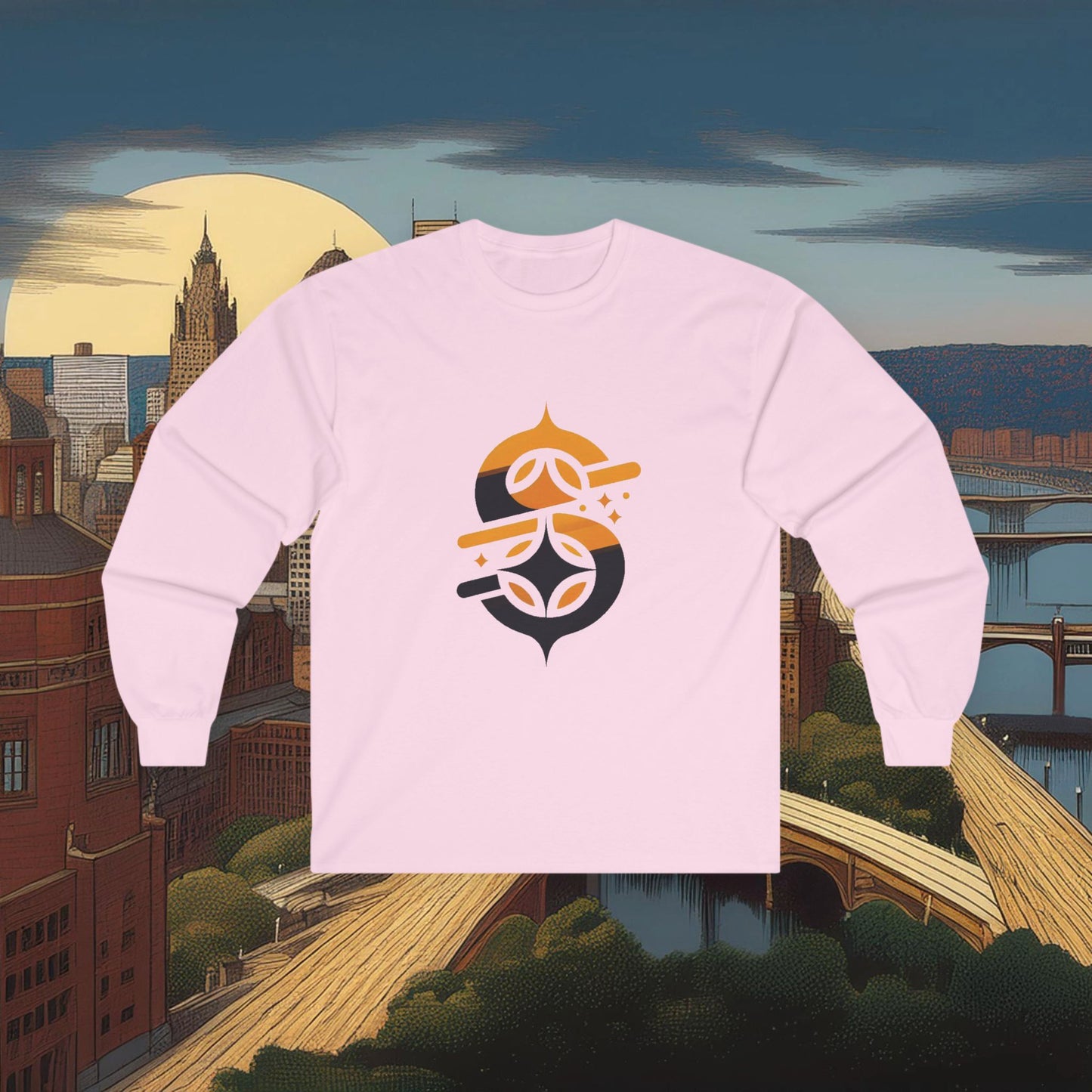 Pittsburgh Football Logo Long Sleeve Tee