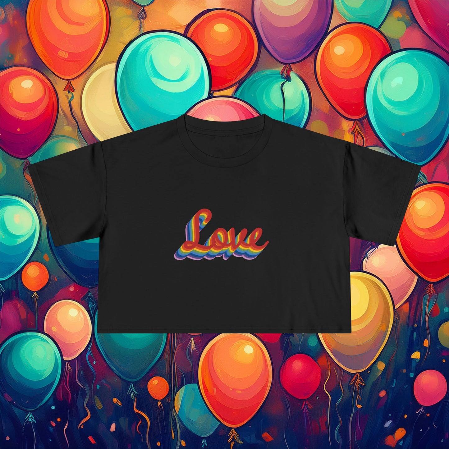 Rainbow Love Women's Crop Tee