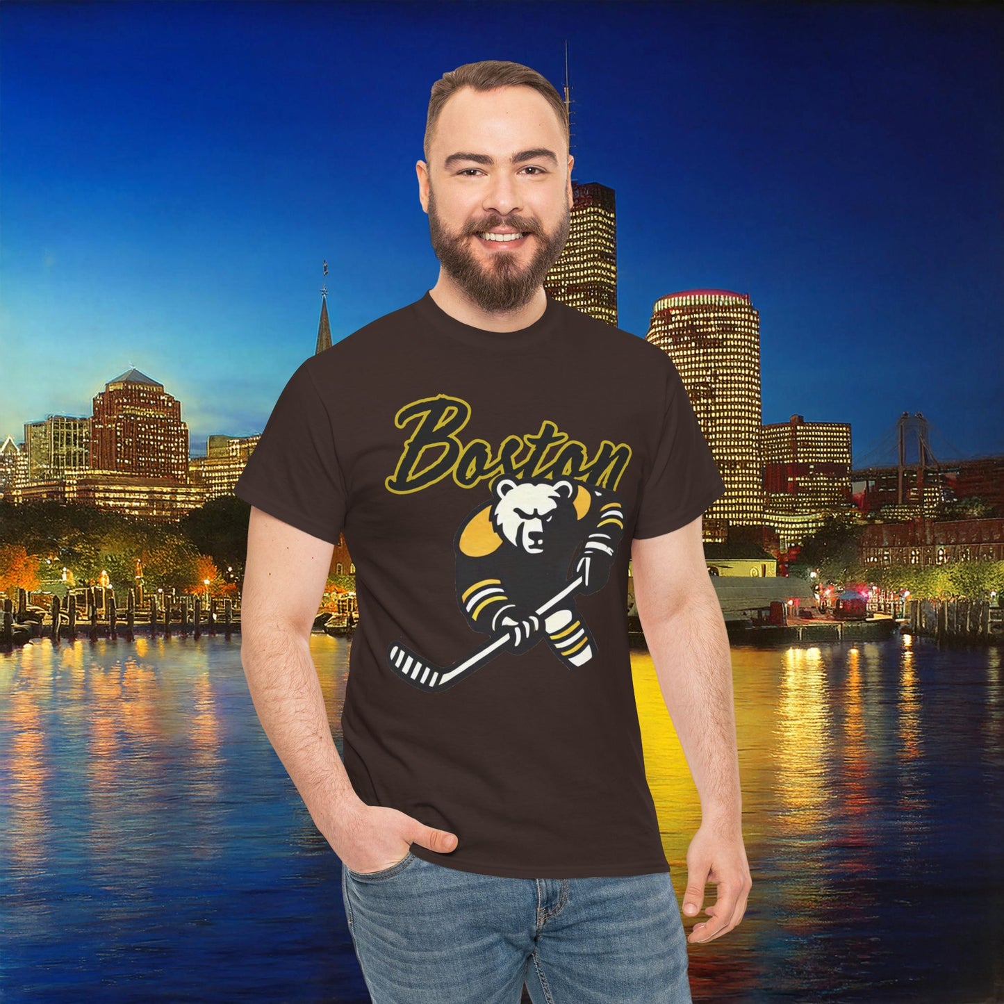 Boston Hockey Bear Tee