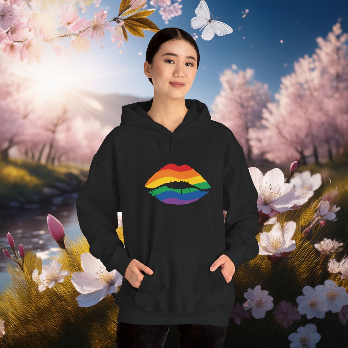 Rainbow Kiss Unisex Hoodie
