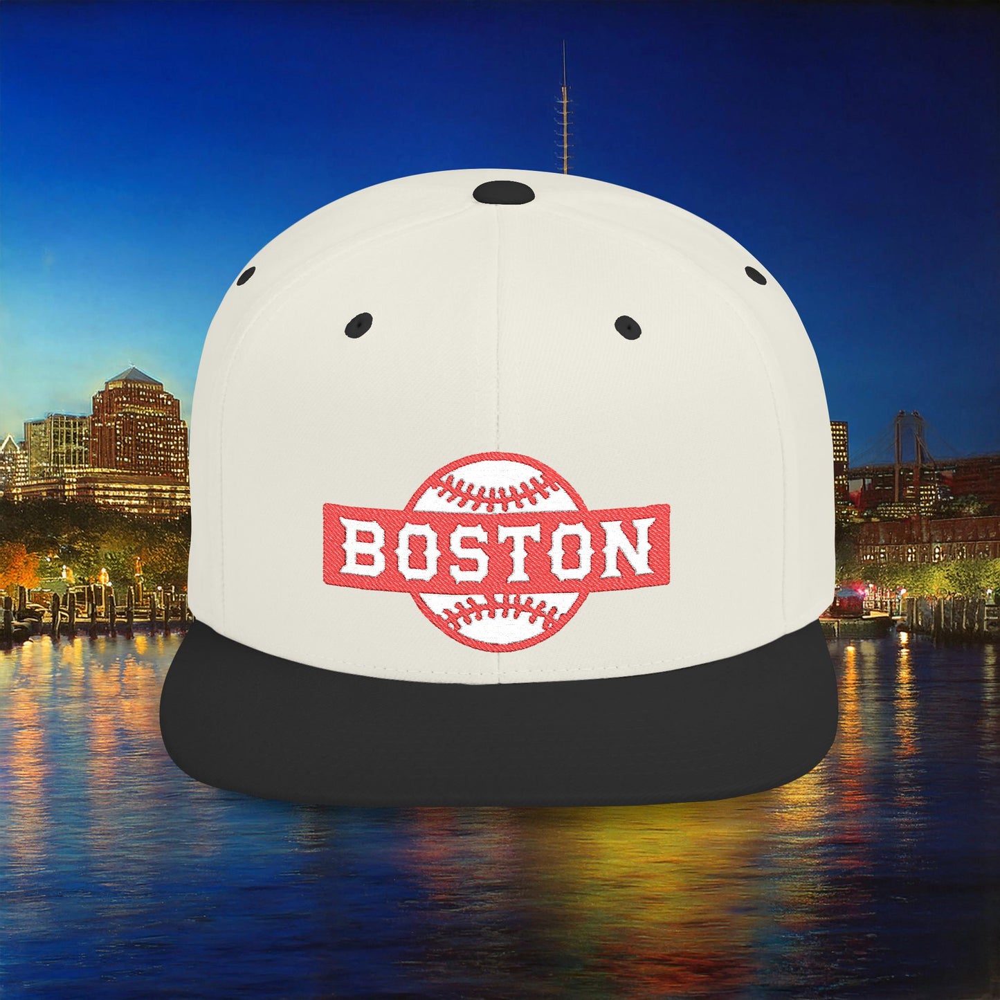 Boston Baseball Flat Bill Snapback