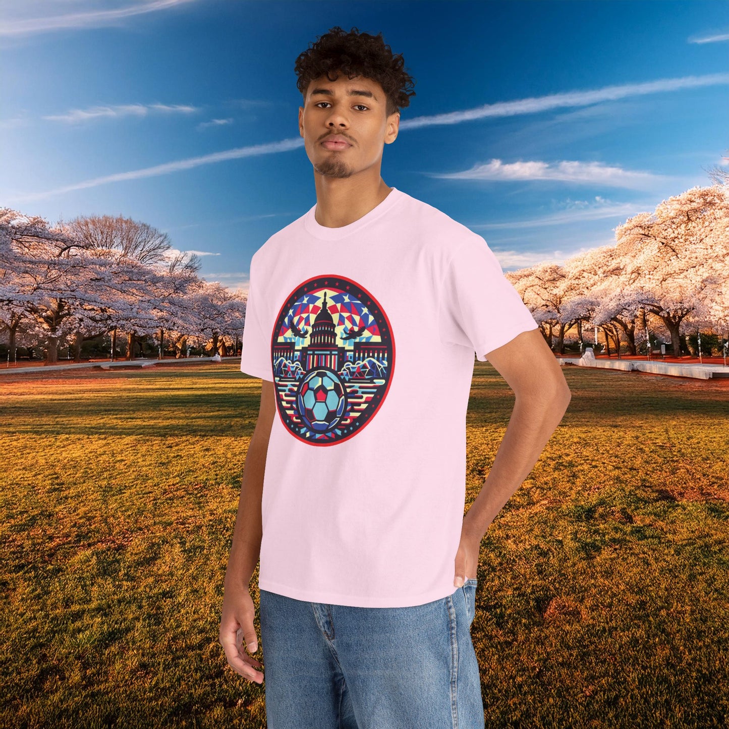 Vibrant Geometric DC Soccer Tee