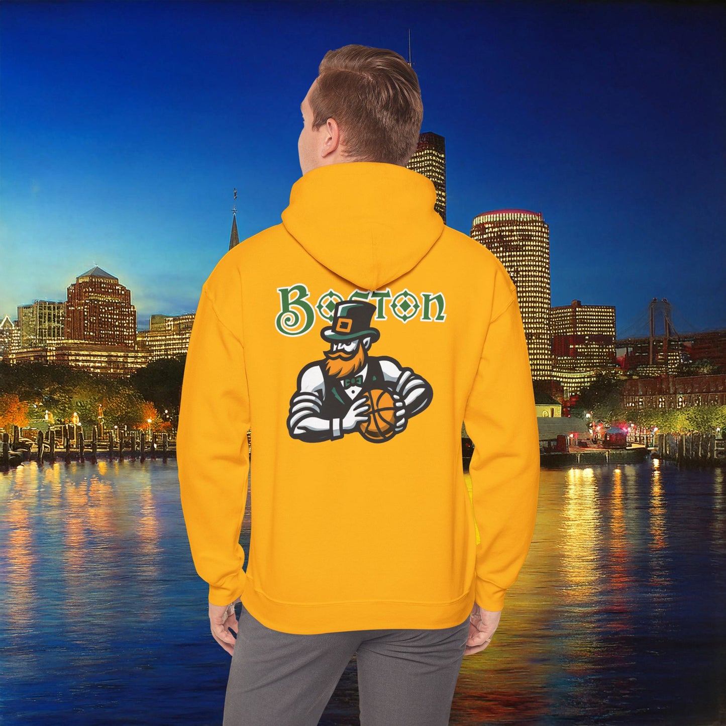 Boston Basketball Design Hoodie