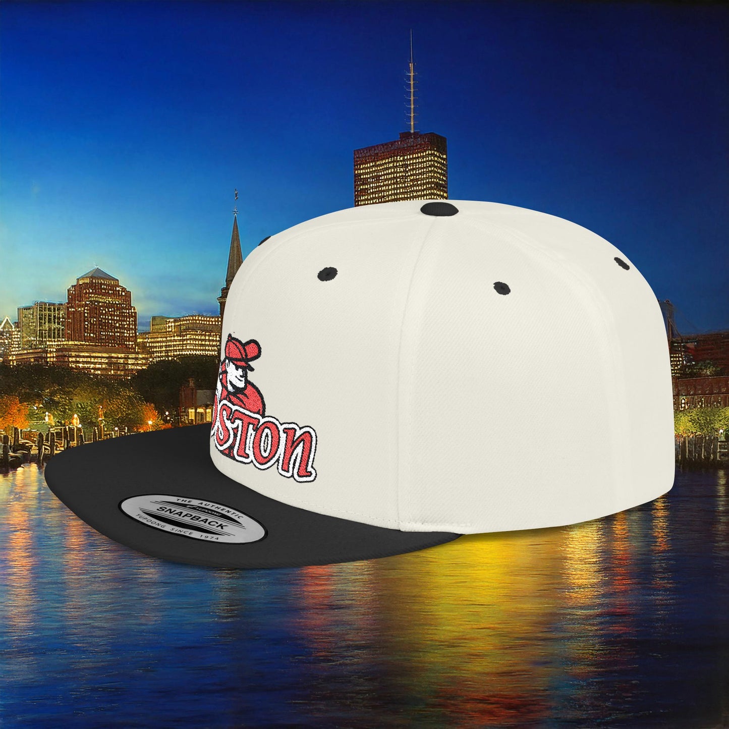 Boston Baseball Player Flat Bill Snapback