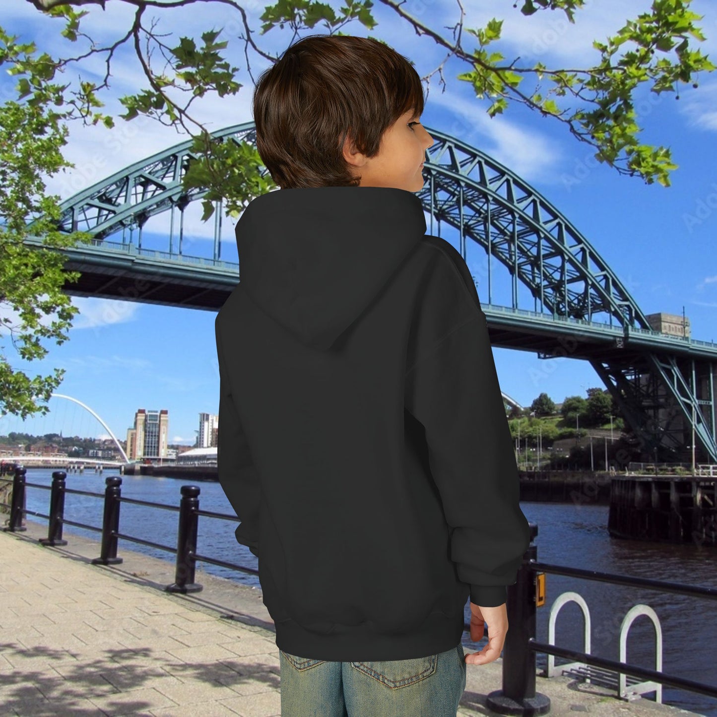 Newcastle United Howay The Lasses B&W (Twin Mags) Youth Hoodie