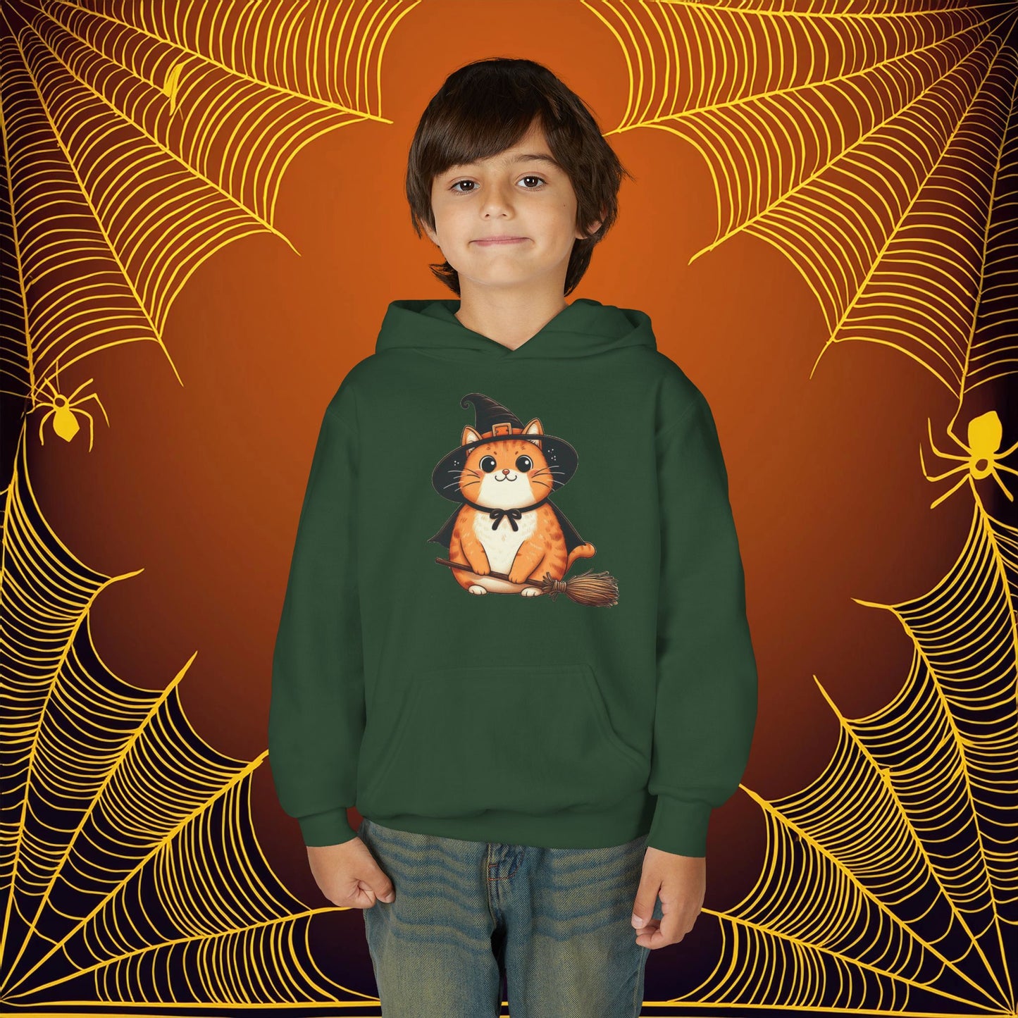 Trick or Treat Cat Youth Hoodie