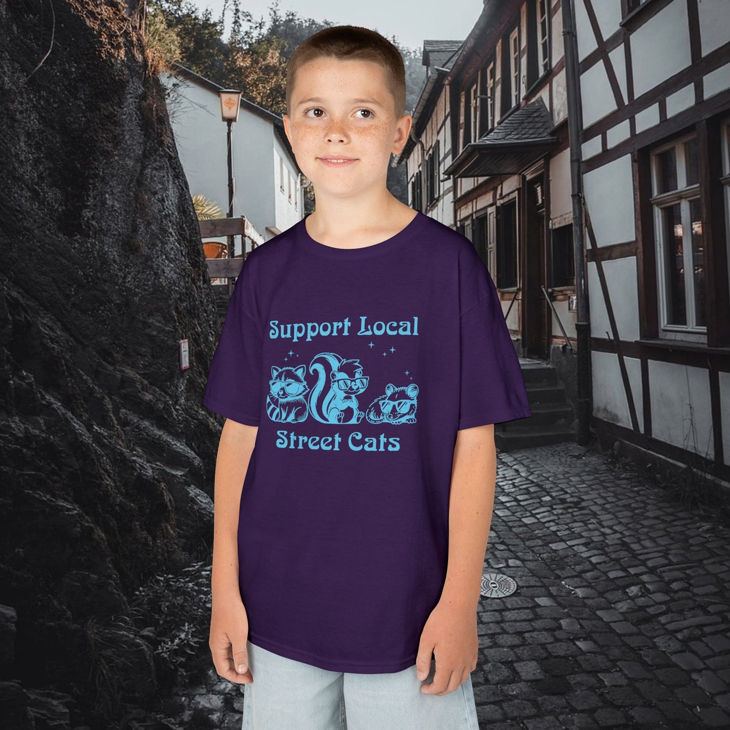 Support Local Street Cats Kids Tee