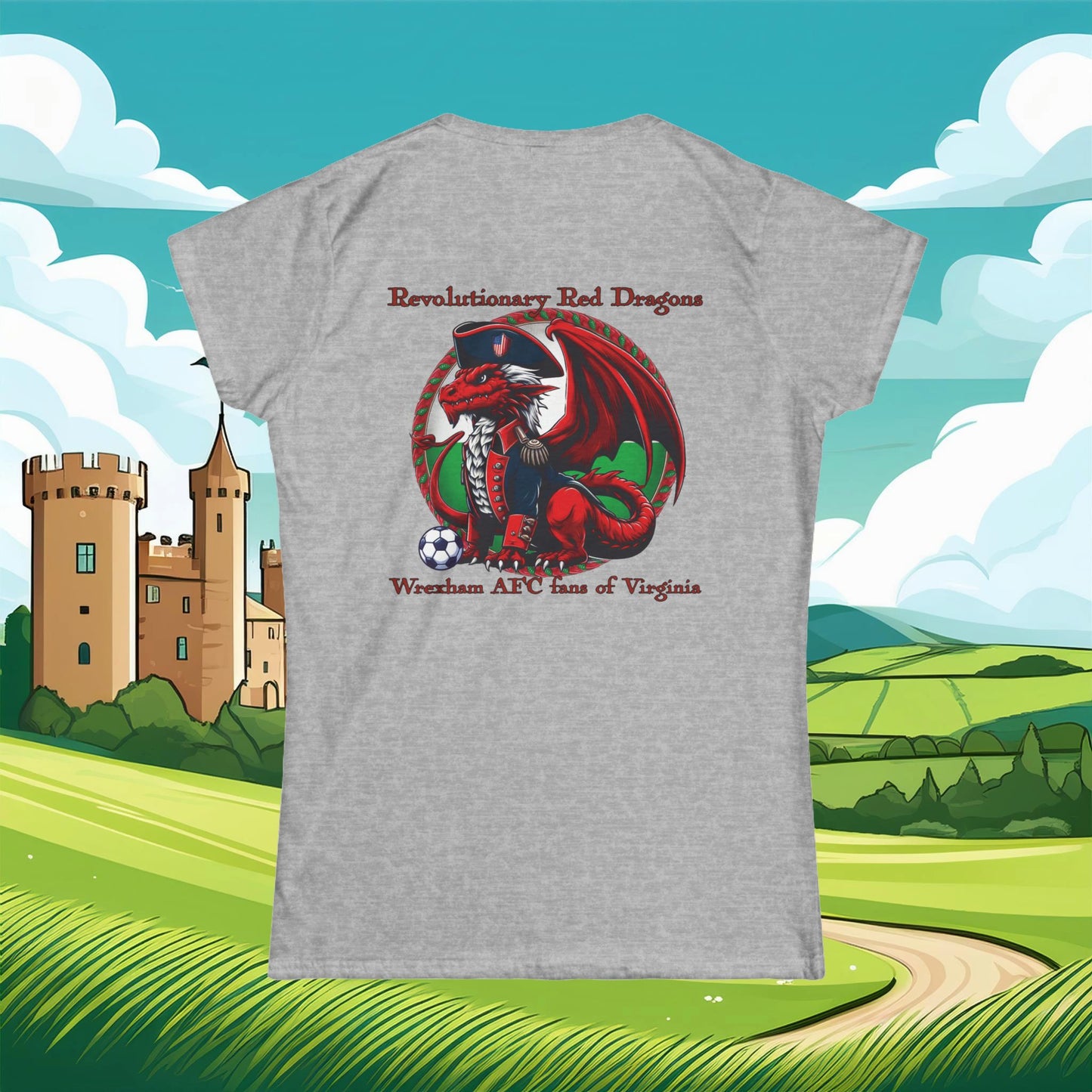 Revolutionary Red Dragons Front & Back Logo Women's Softstyle Tee