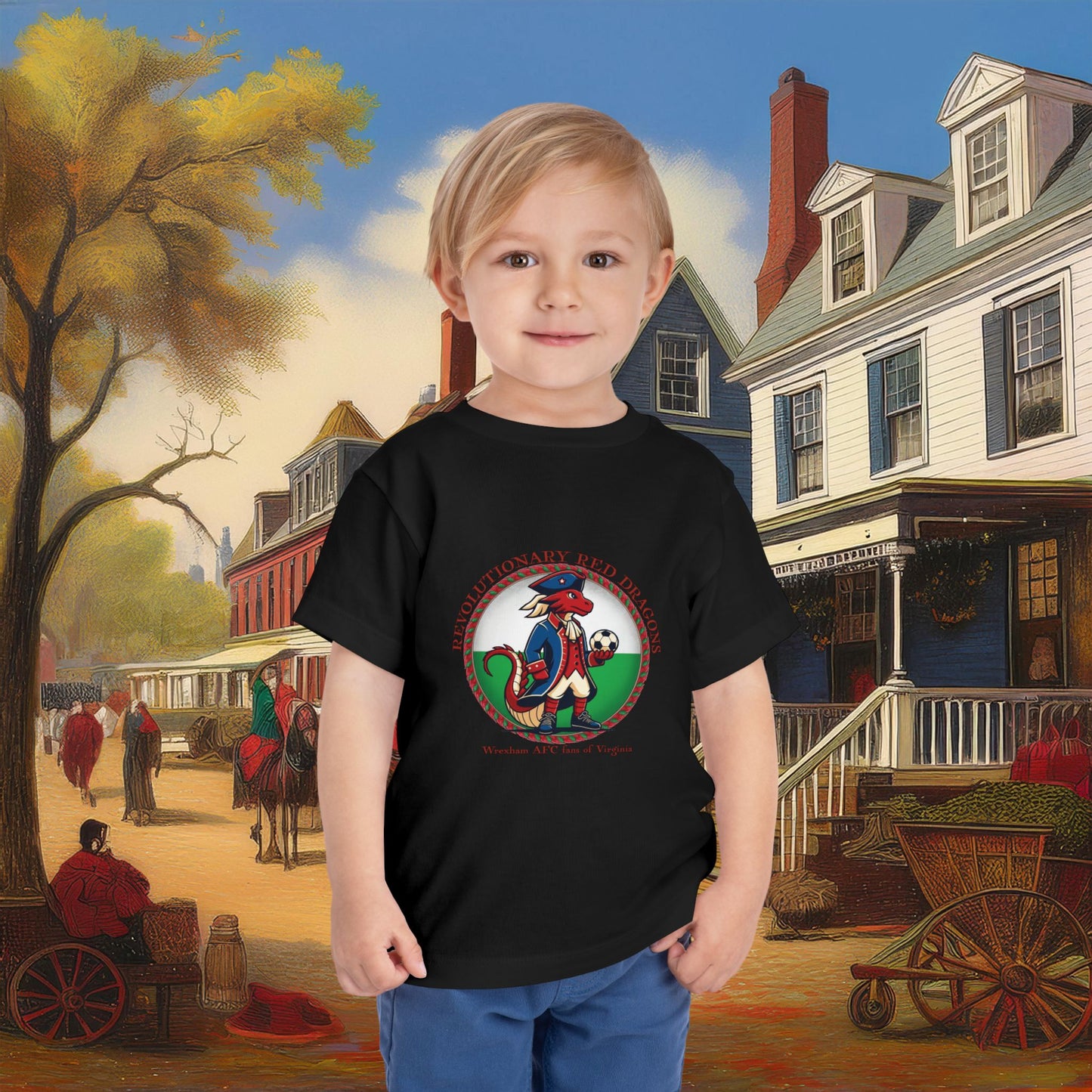 Little Revolutionary Red Dragons Toddler Tee
