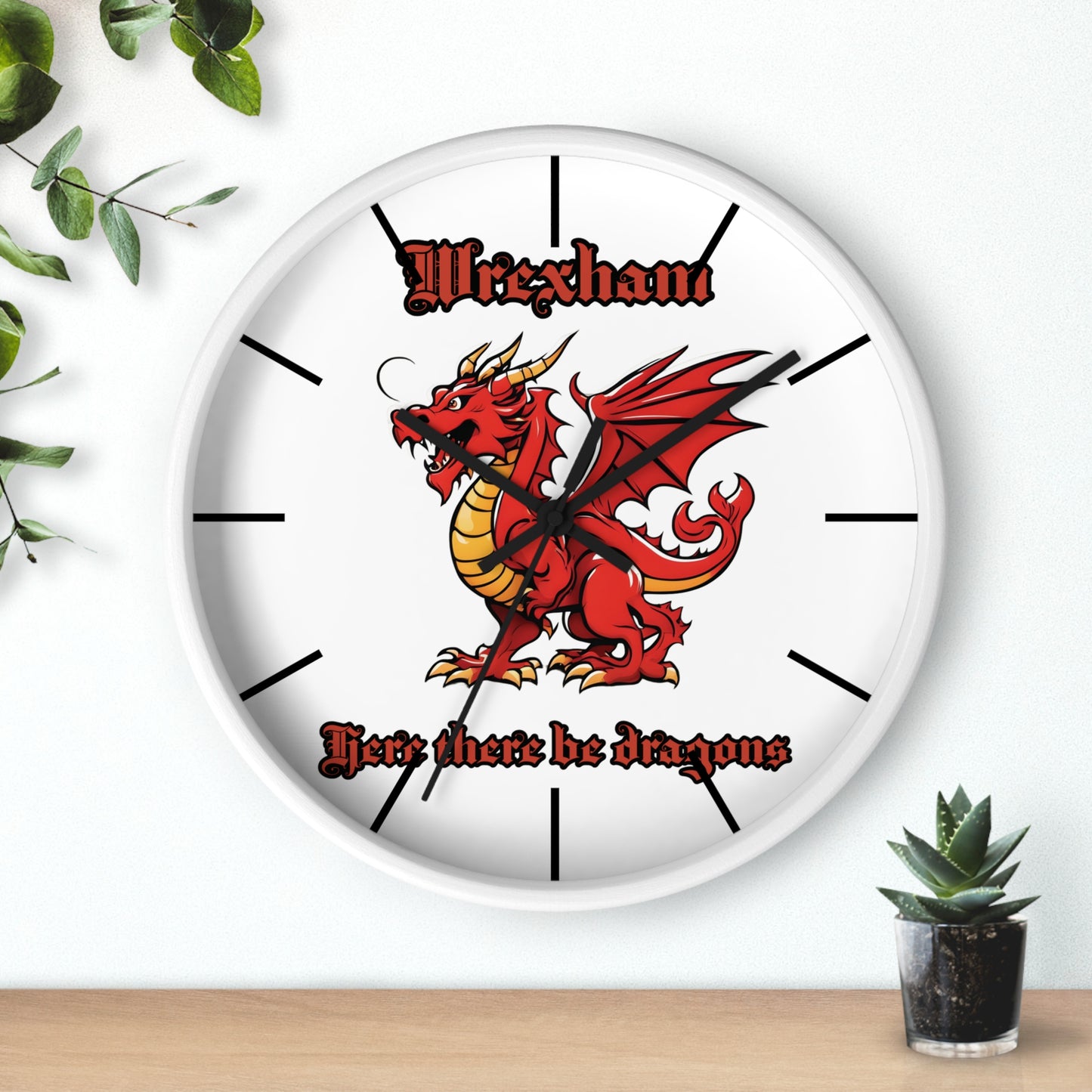 Wrexham Dragon Wall Clock
