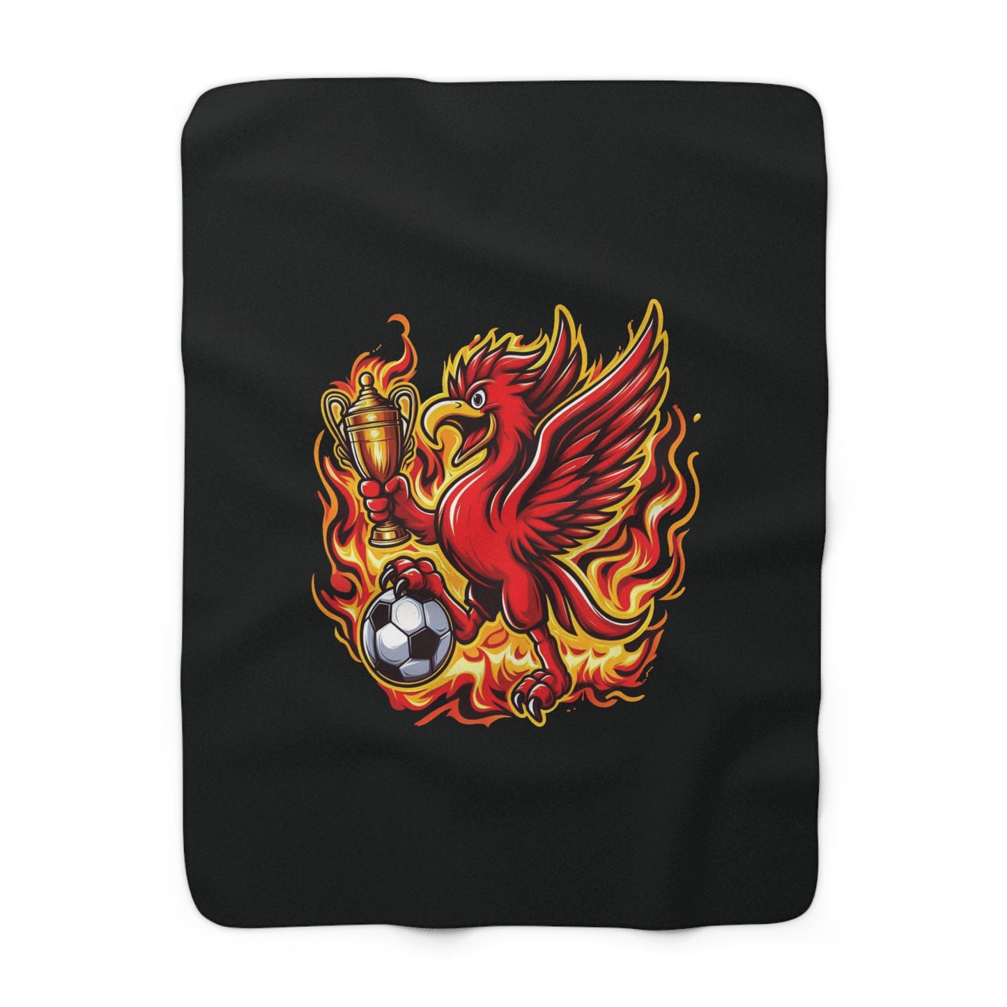 Liverpool Flames Sherpa Fleece Blanket