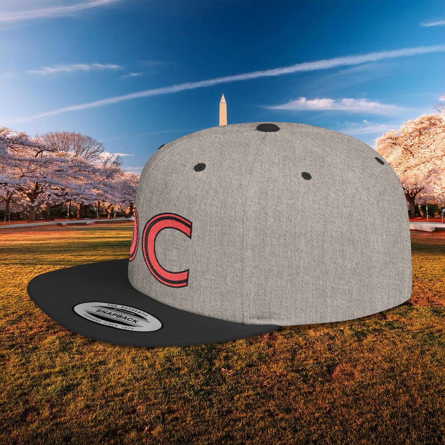 DC Flat Bill Snapback - Red