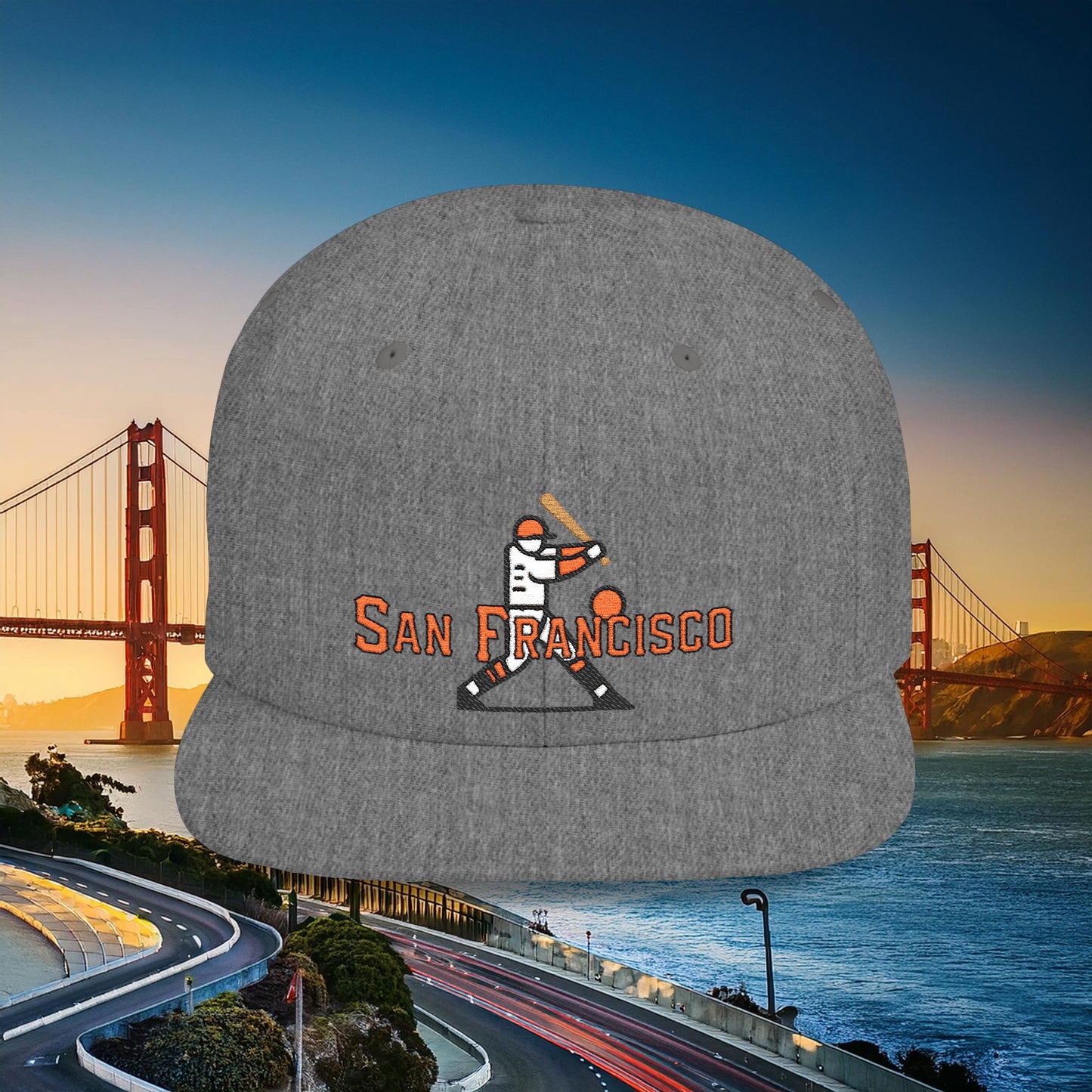 San Francisco Baseball Player Flat Bill Snapback