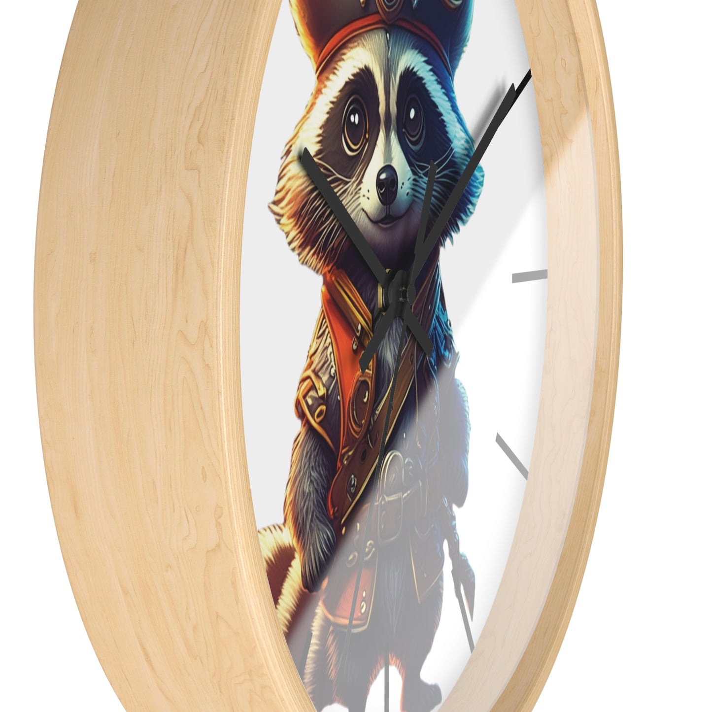 Raccoon Pirate Wall Clock