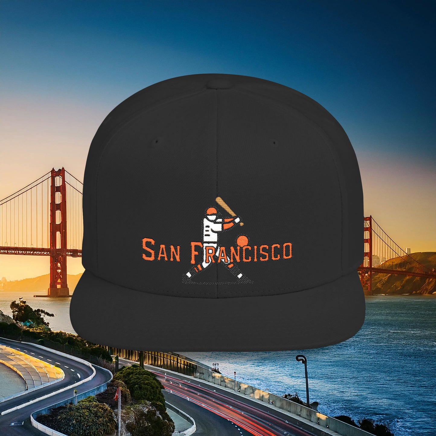 San Francisco Baseball Player Flat Bill Snapback