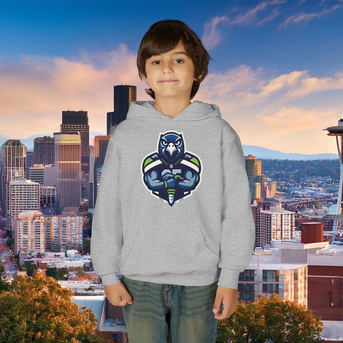 Seattle Football Player Youth Hoodie