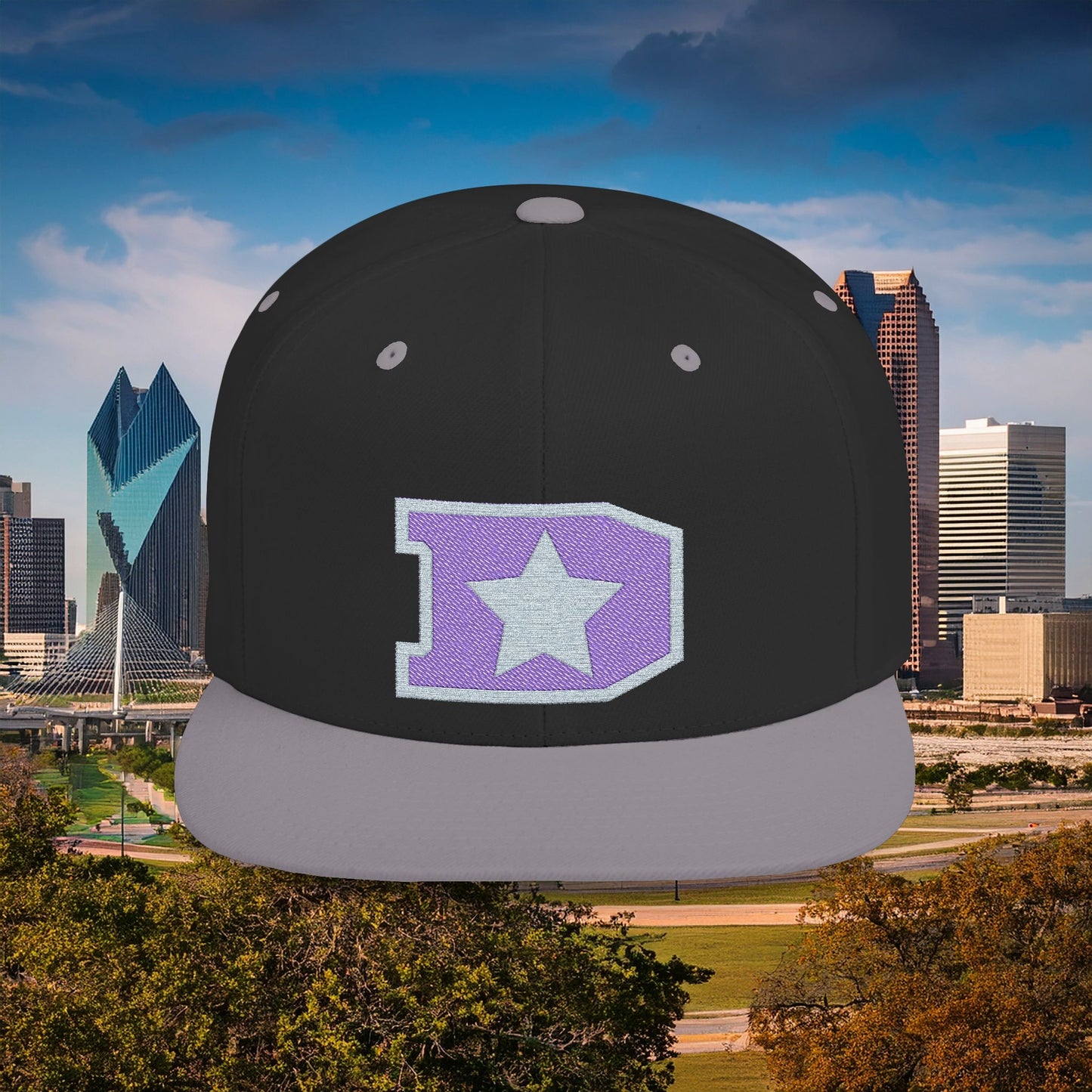 Dallas D Flat Bill Snapback with Star