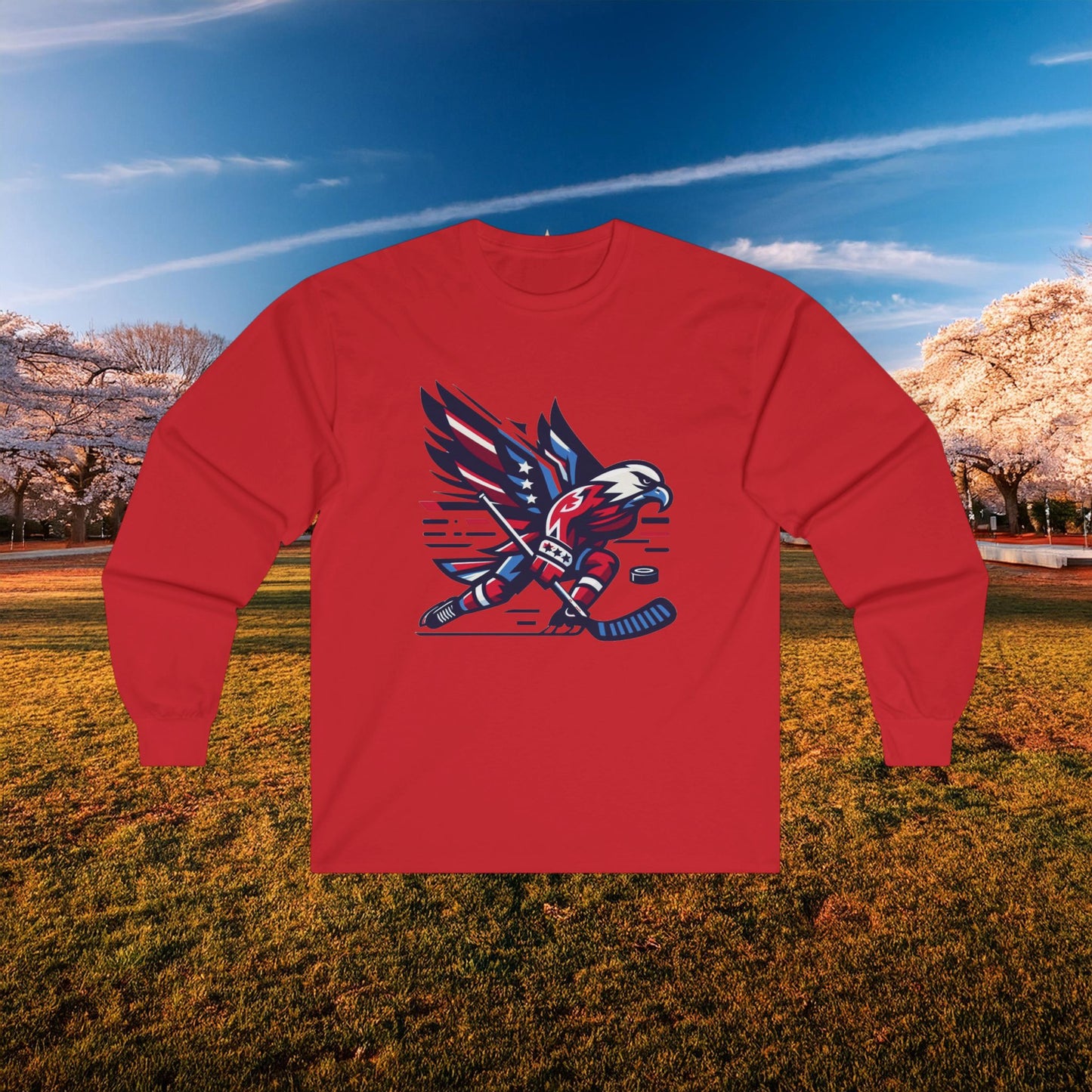 Washington Hockey Eagle Long Sleeve Tee