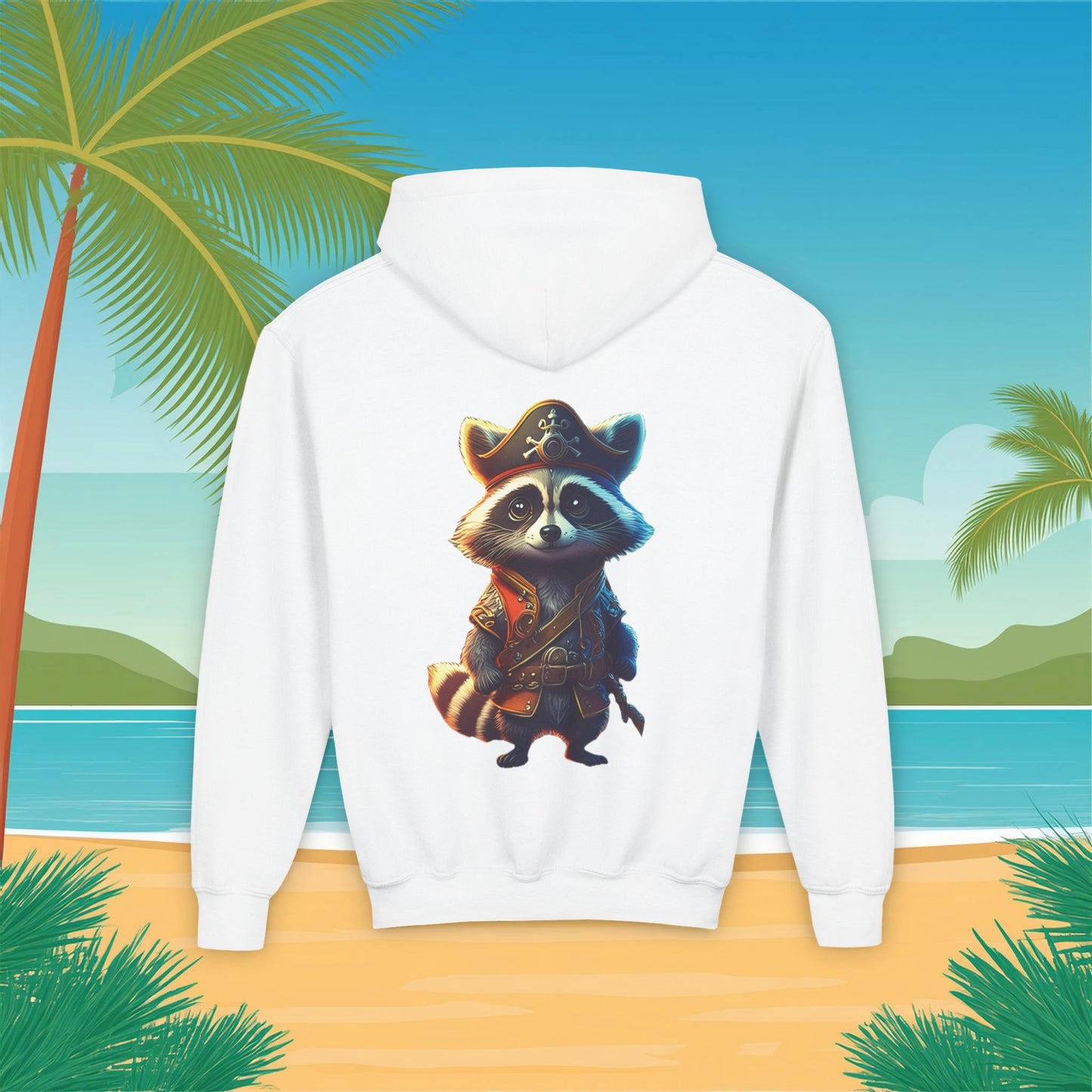 Raccoon Pirate Youth Hoodie