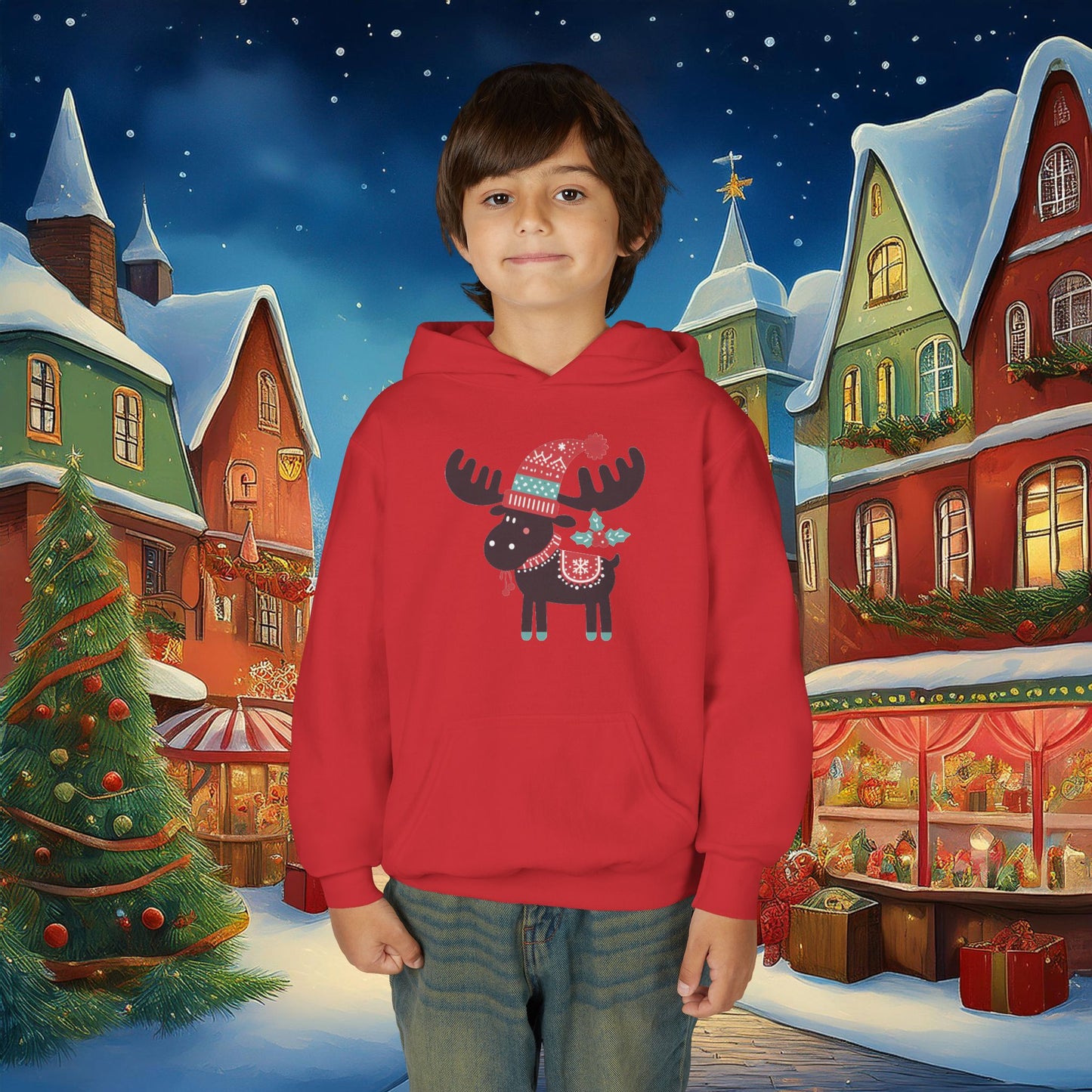 Christmoose Youth Hoodie