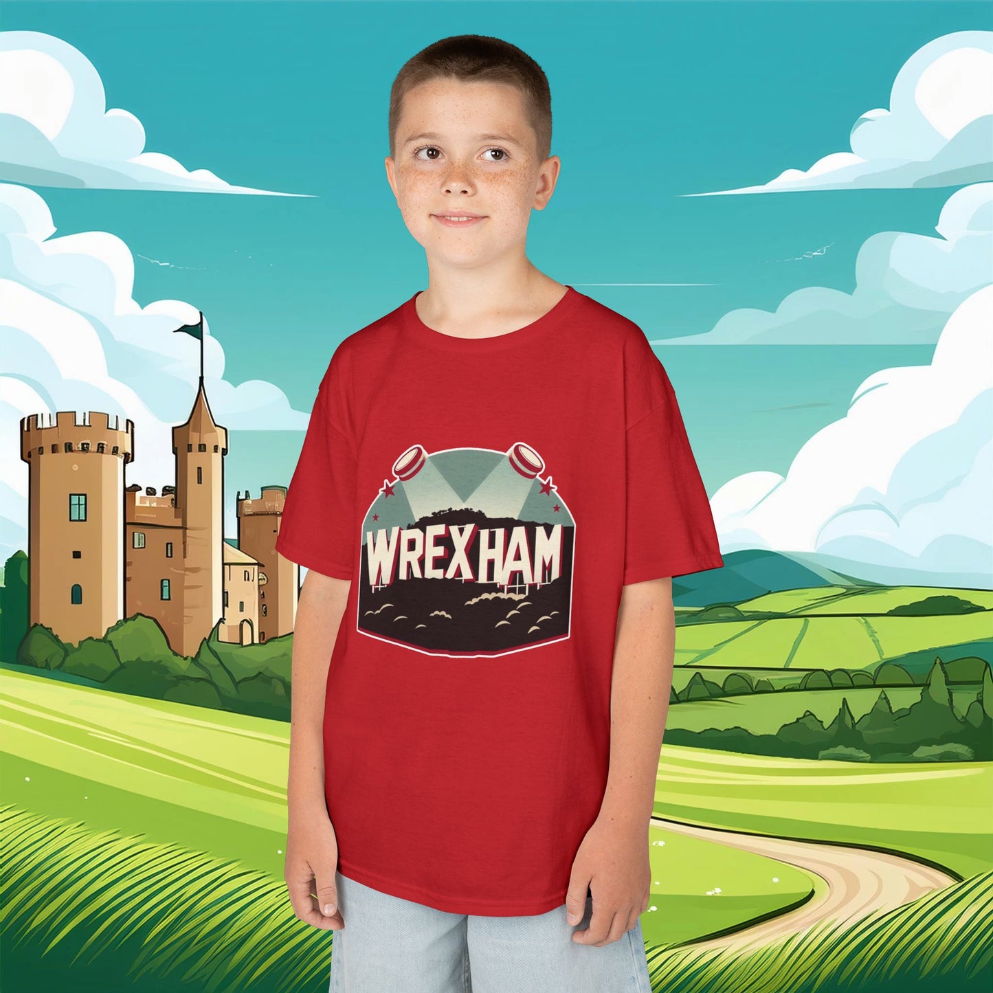 Wrexham Hollywood Sign Kids Tee