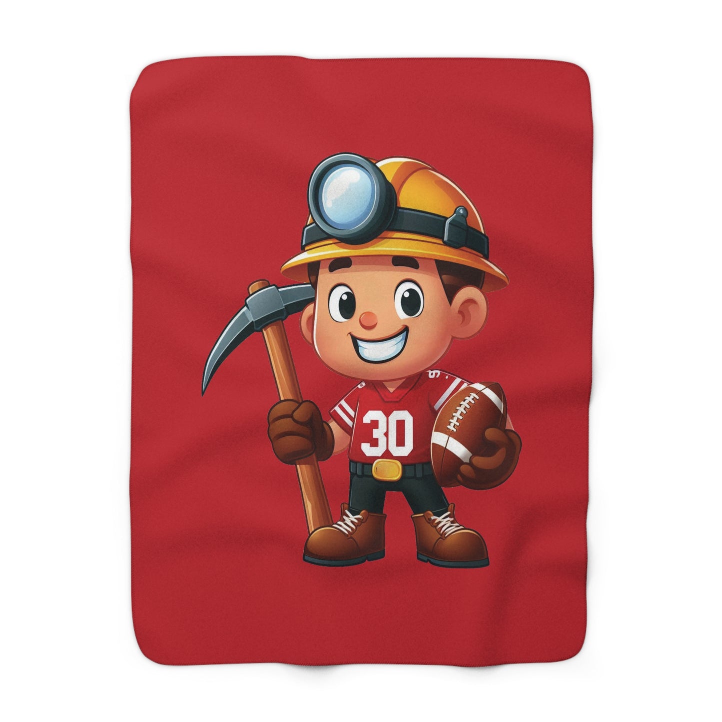 San Francisco Football Little Miner Sherpa Fleece Blanket