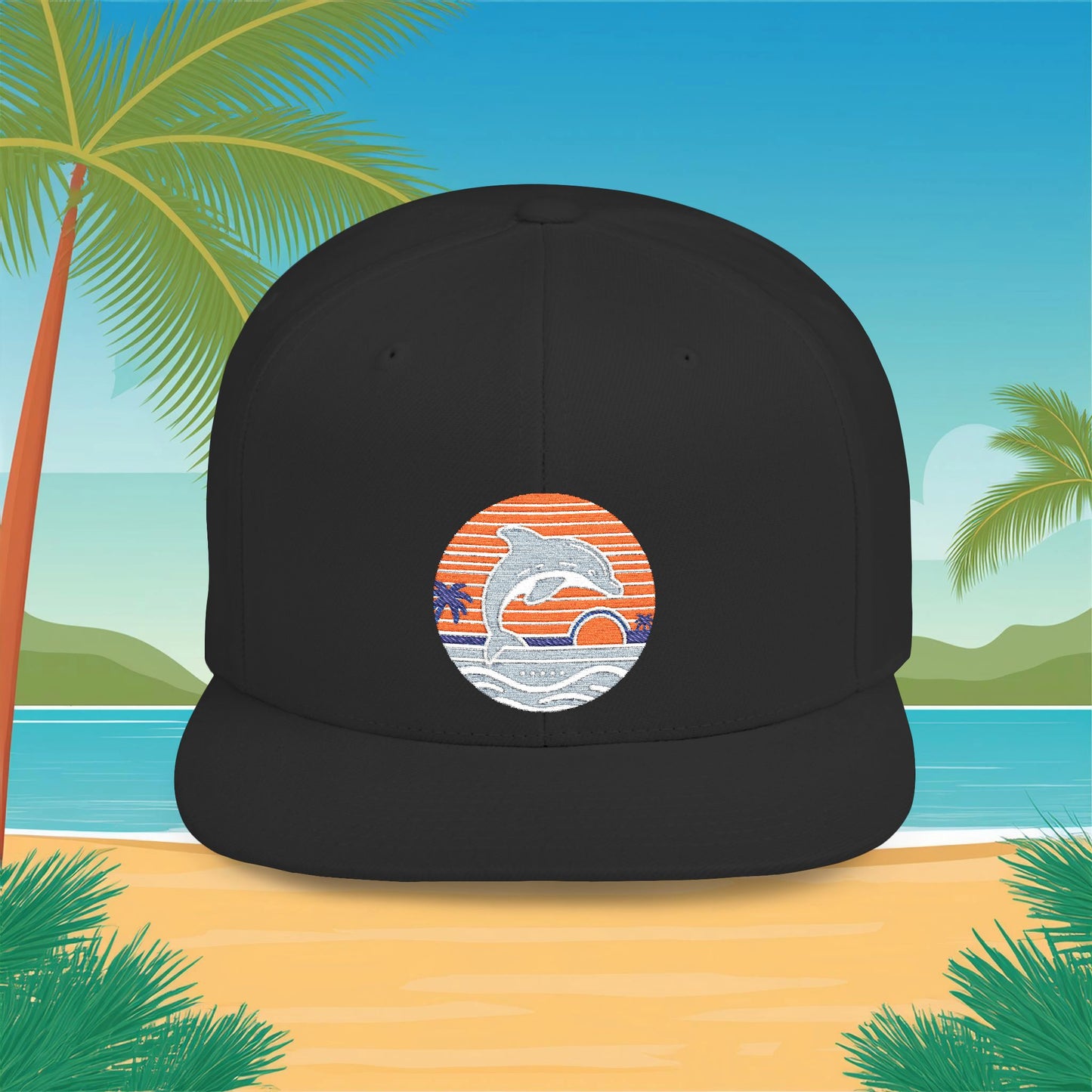 Miami Logo Flat Bill Snapback