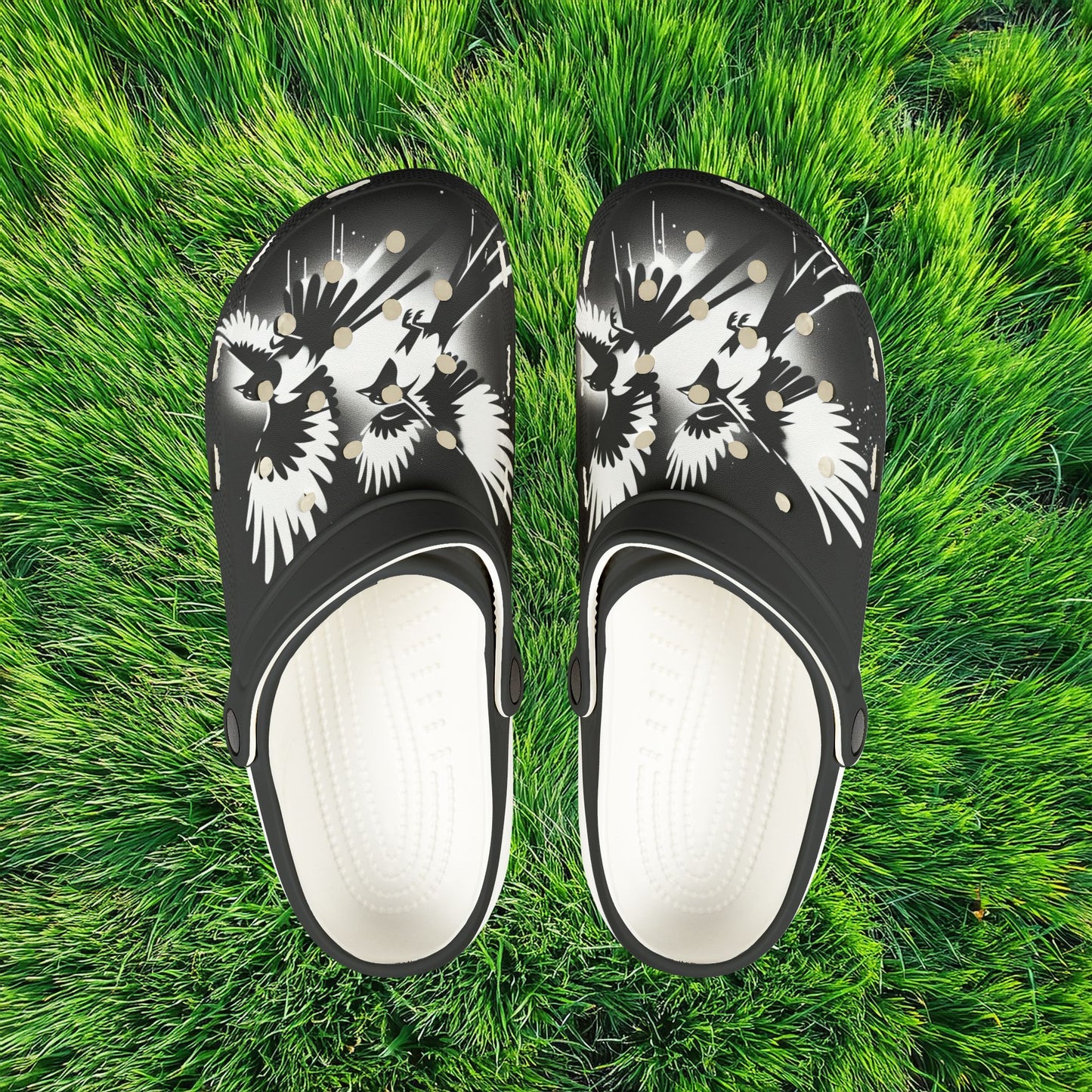 Newcastle Magpie Graffiti Foam Clogs
