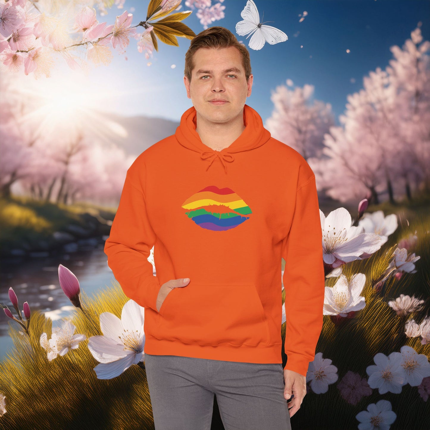 Rainbow Kiss Unisex Hoodie