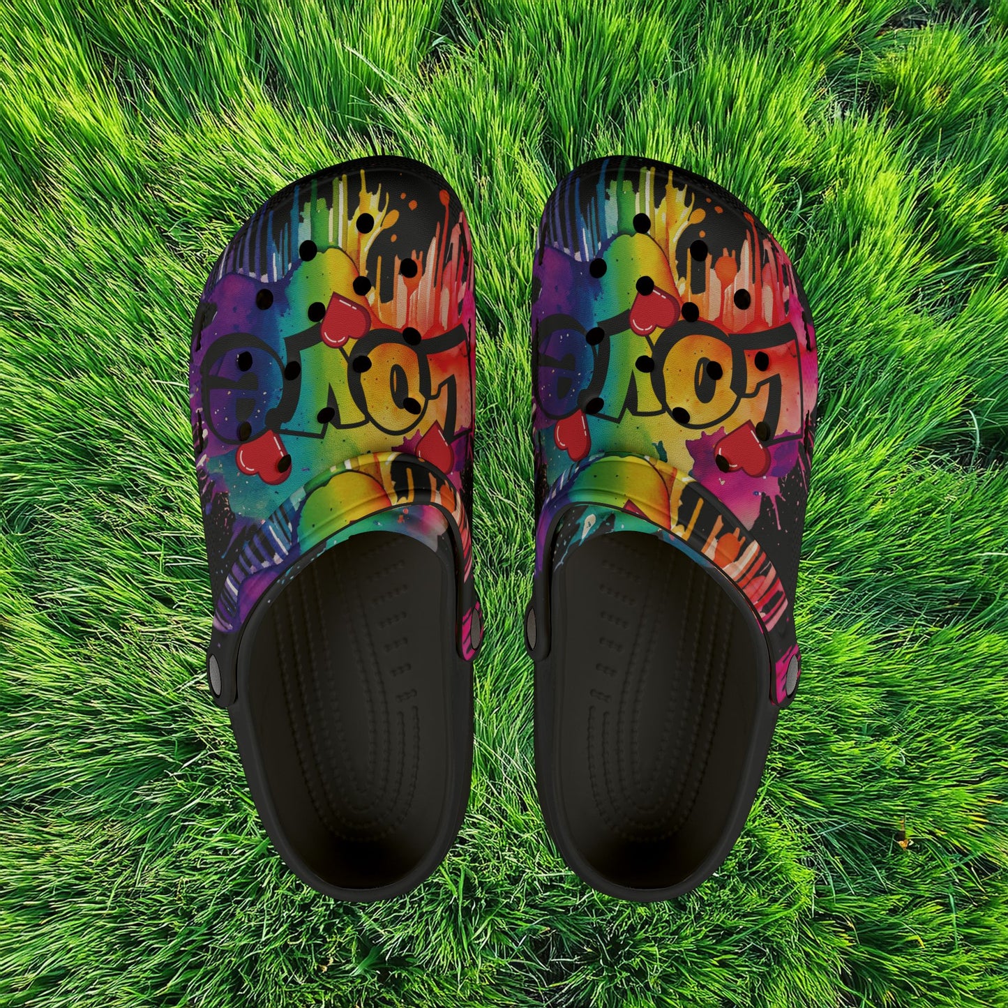 Love Color Bomb Foam Clogs