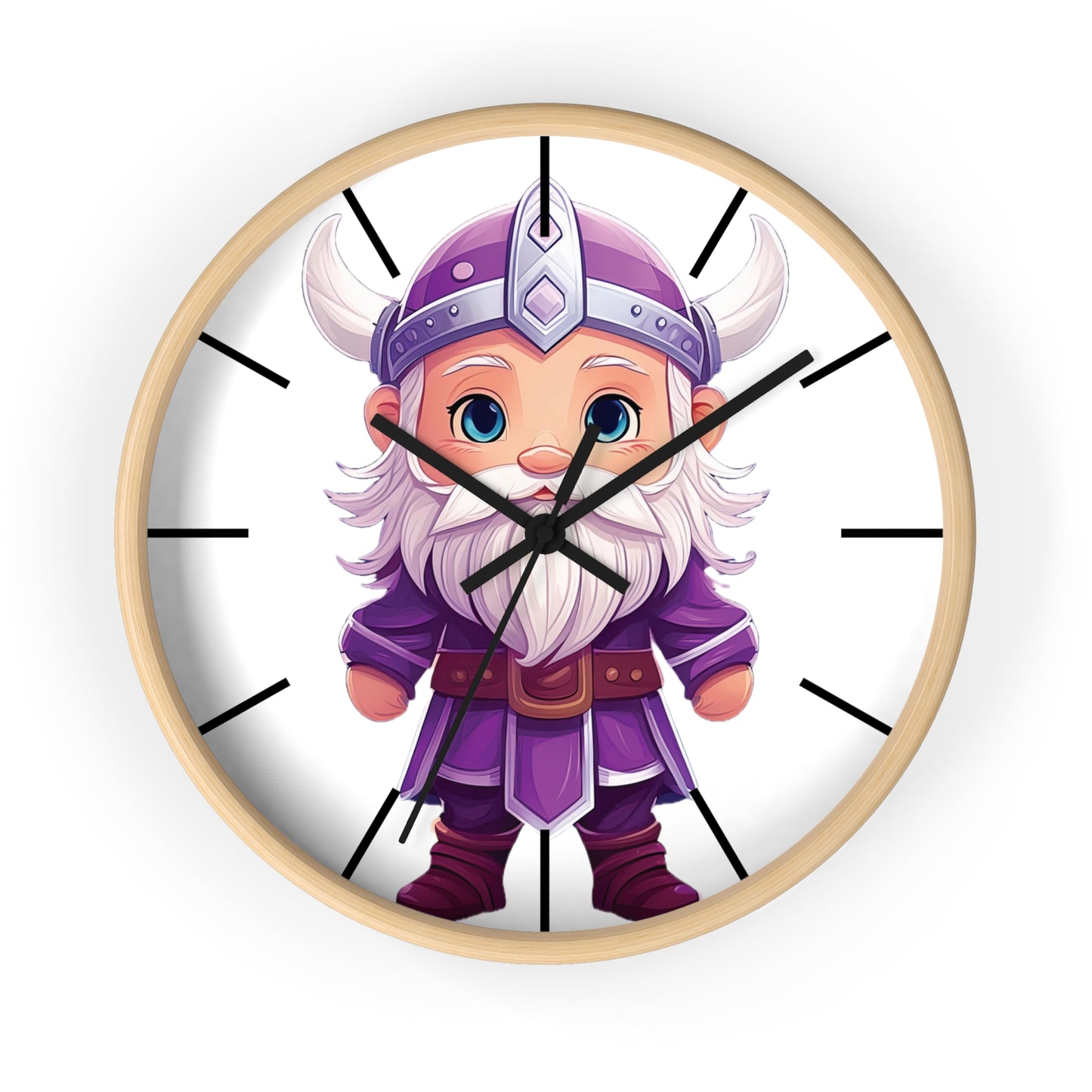 Purple Viking Wall Clock