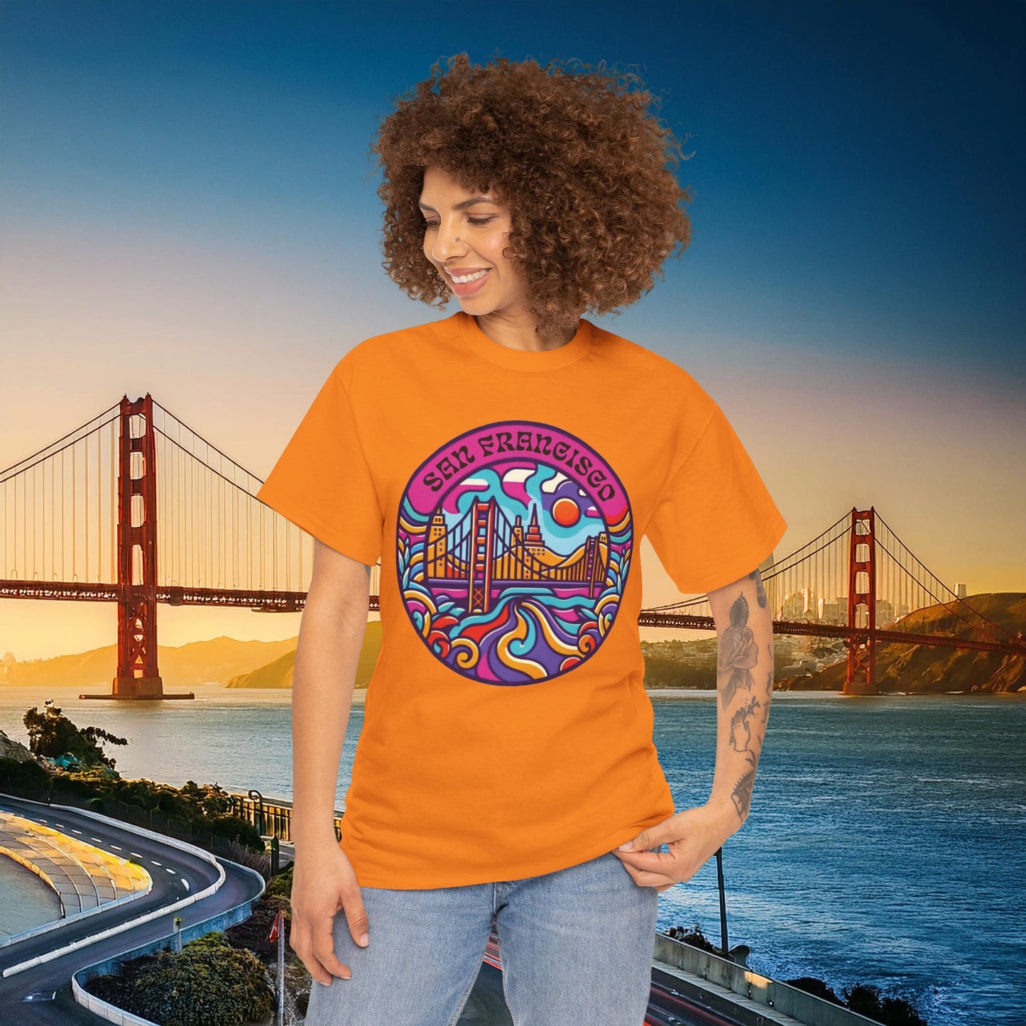 Vibrant San Francisco Psychedelic Tee