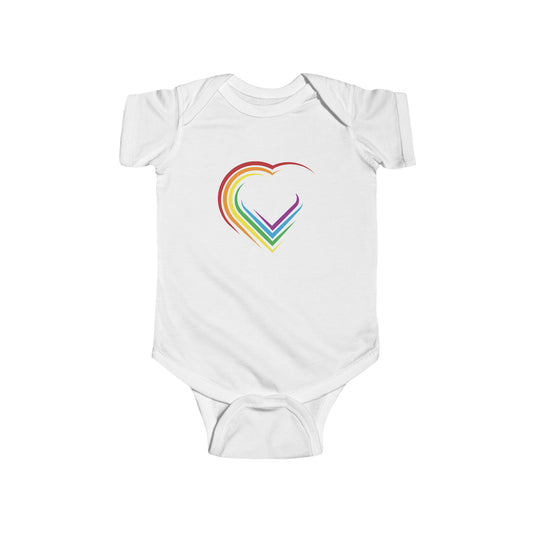 Rainbow Heart Infant Bodysuit