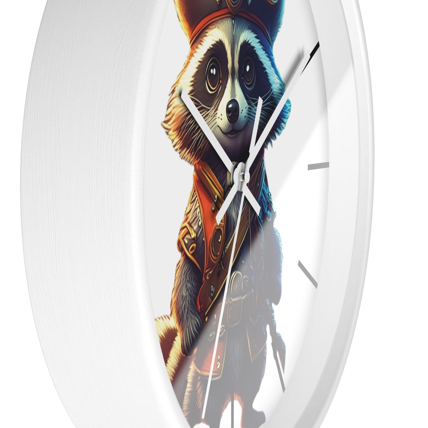 Raccoon Pirate Wall Clock