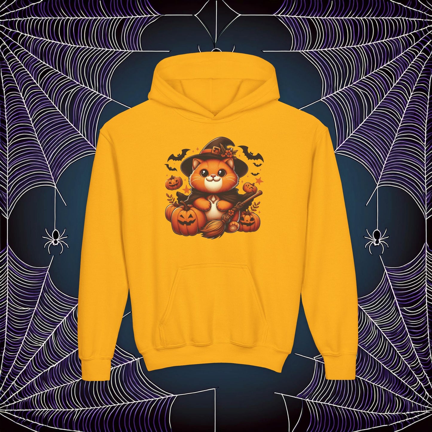 Halloween Cat Youth Hoodie