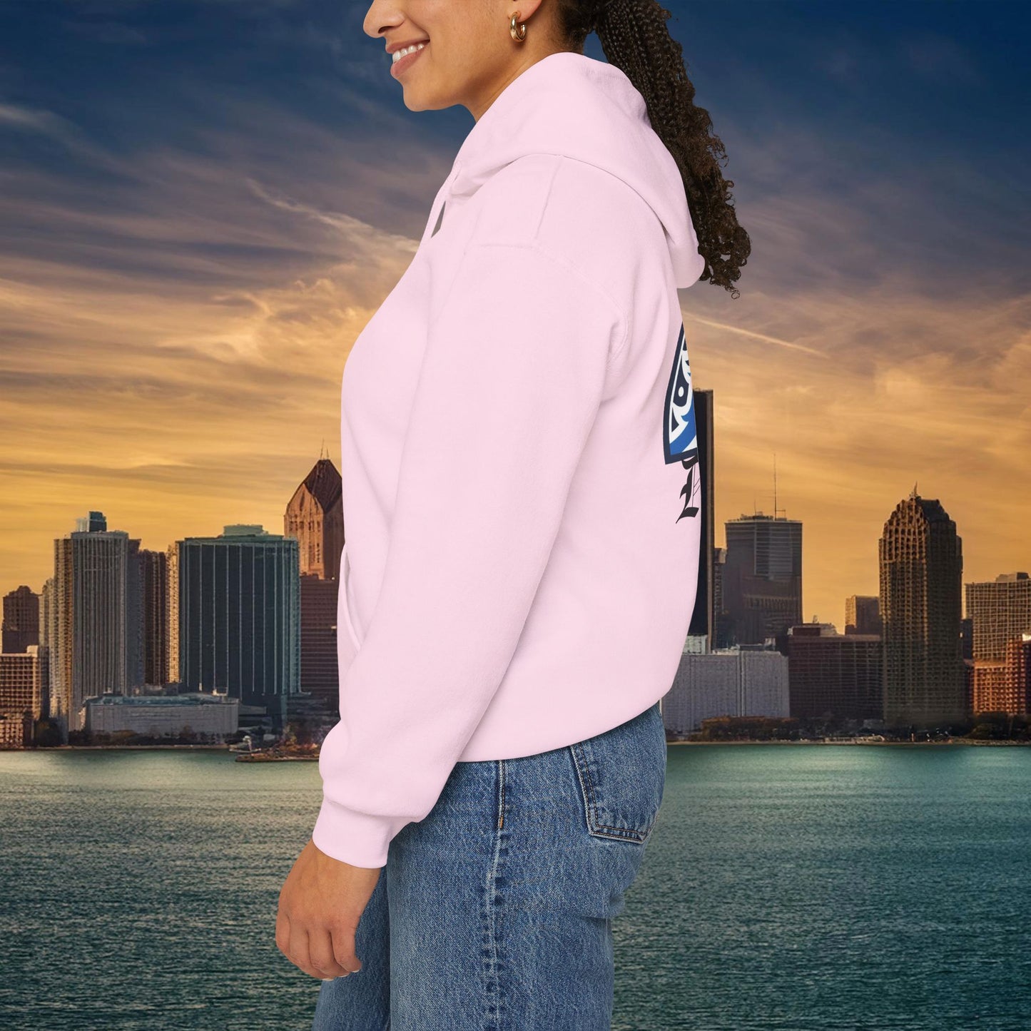 Detroit Football Skyline Hoodie