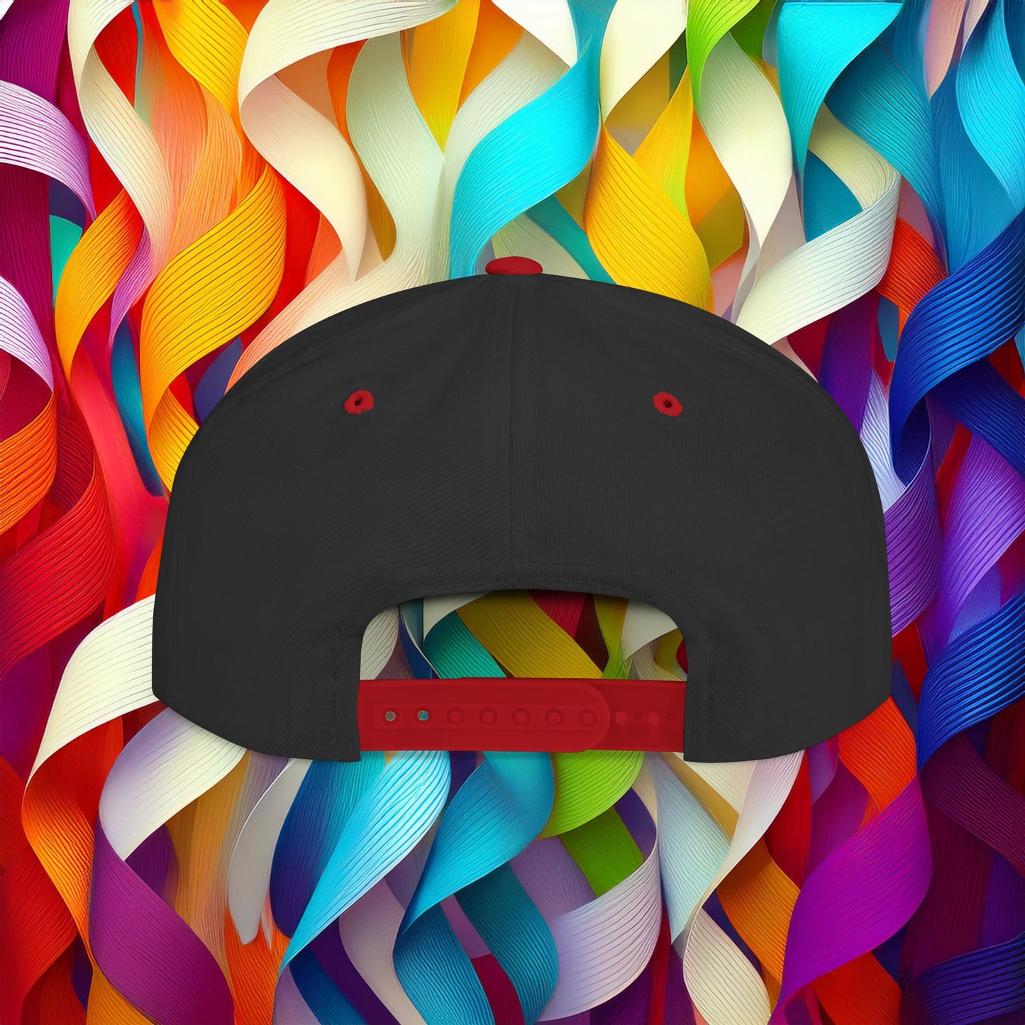 Rainbow Heart Flat Bill Snapback