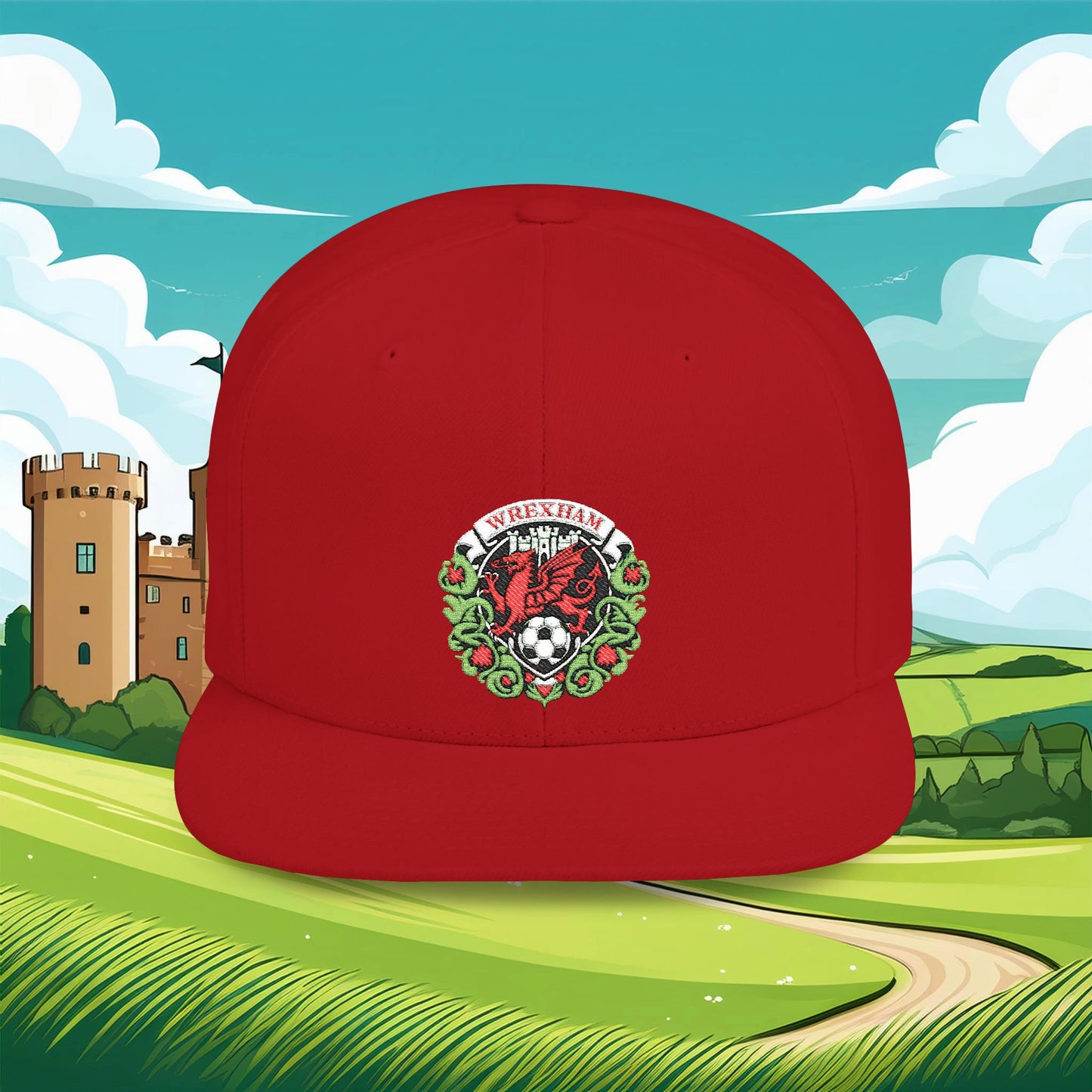 Wrexham Crest Flat Bill Snapback