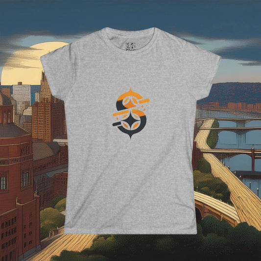 Pittsburgh Football Logo Women's Softstyle Tee