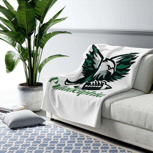 Fly Eagles Fly Sherpa Fleece Blanket