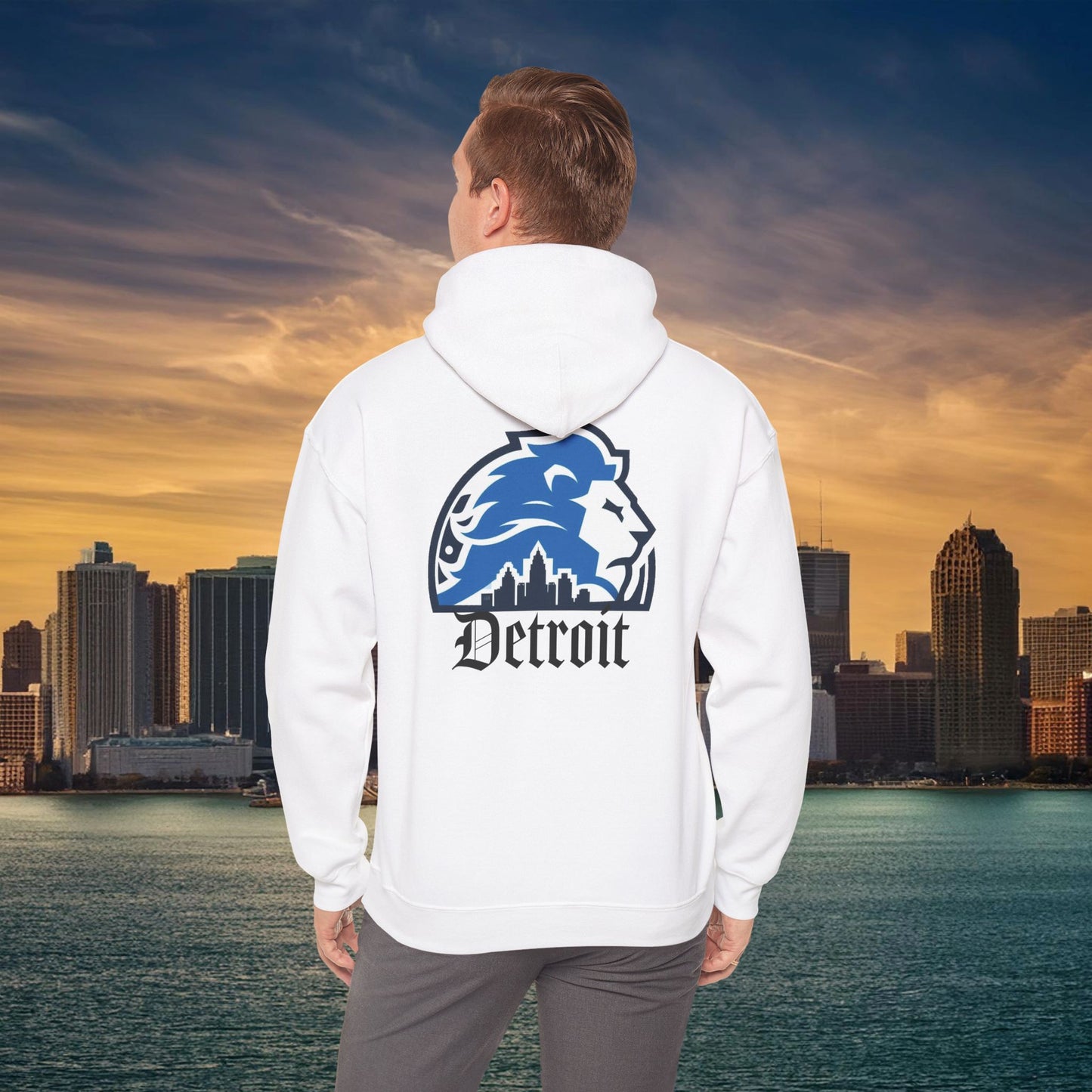 Detroit Football Skyline Hoodie