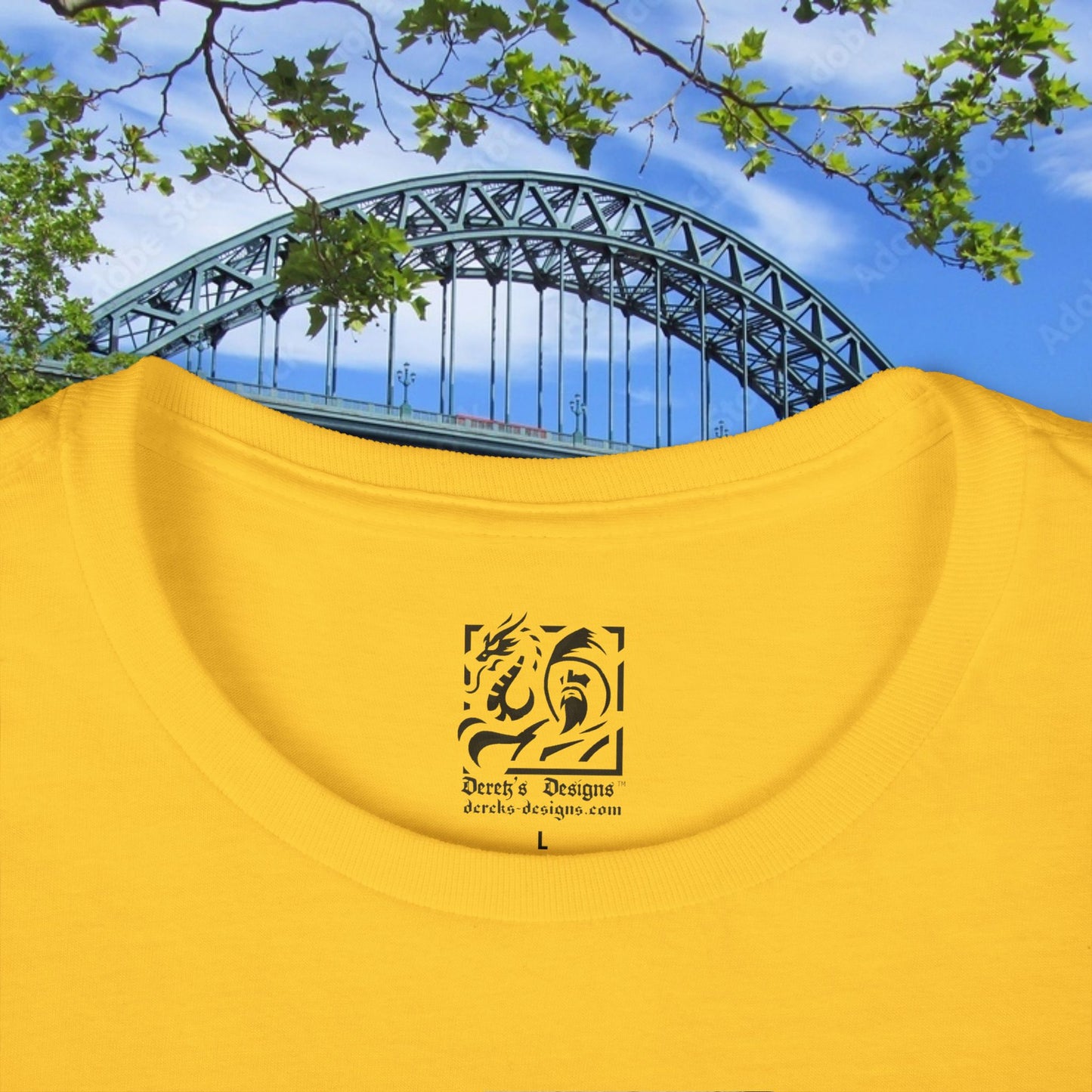 Newcastle United B&W Crest Women's Softstyle Tee