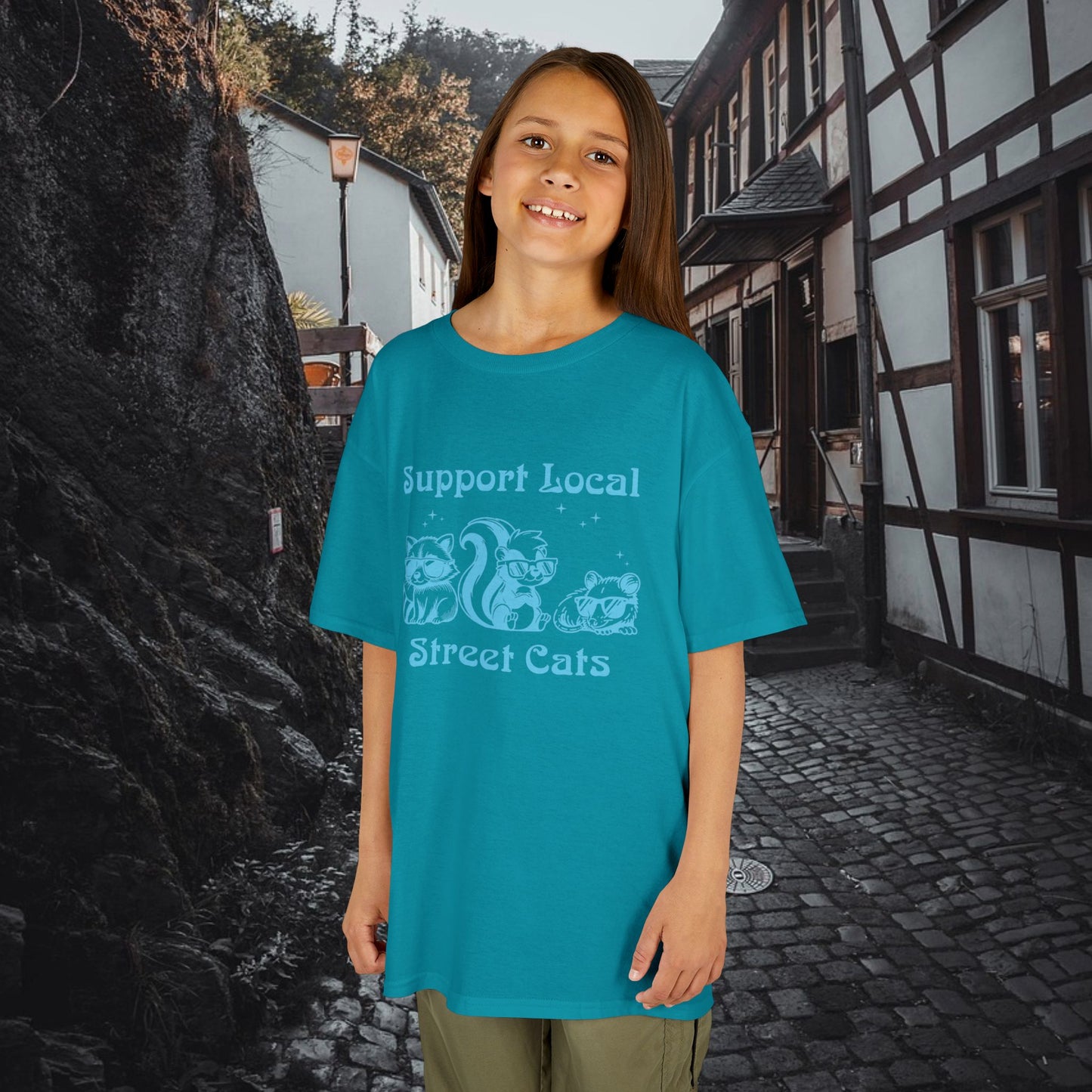 Support Local Street Cats Kids Tee